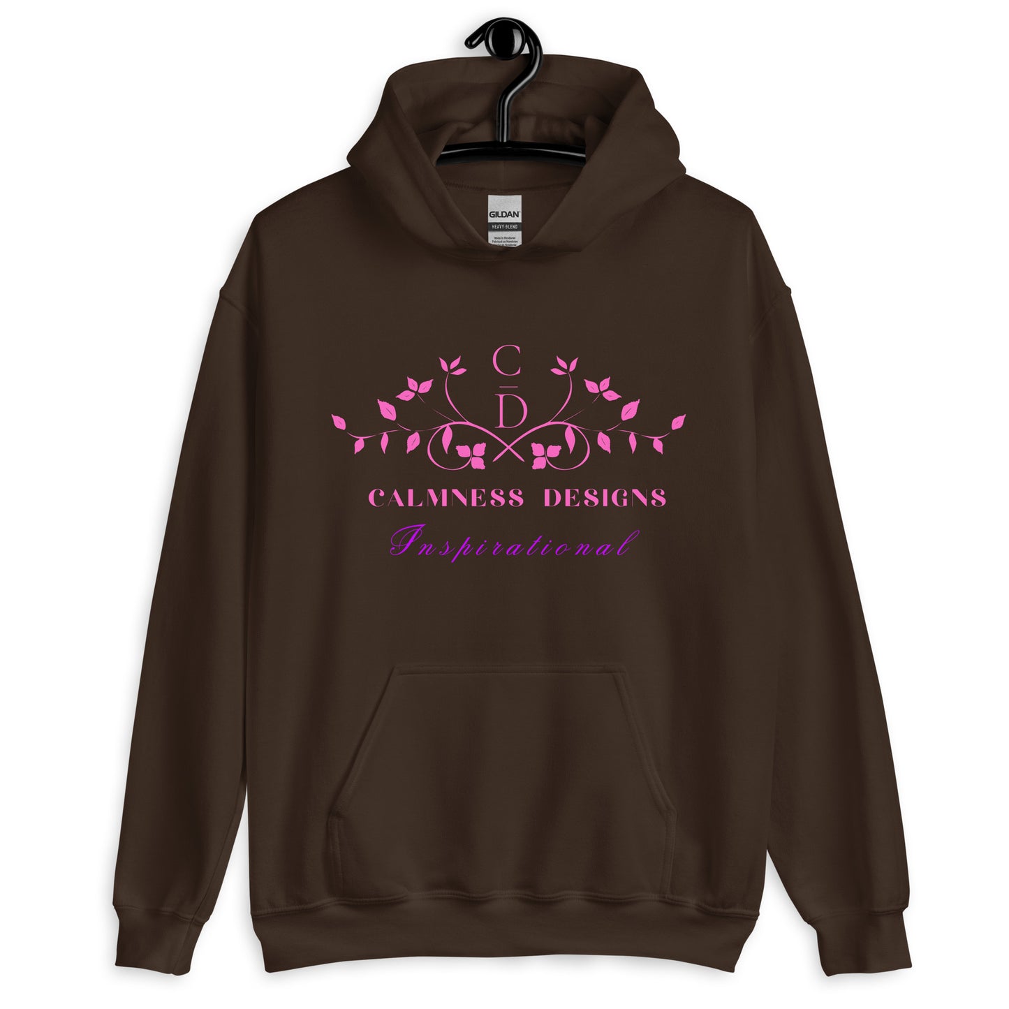 Ivory Pink Traditional Couple Monogram Wedding Logo, Calmness Designs, Creative Designs, Unisex Hoodie