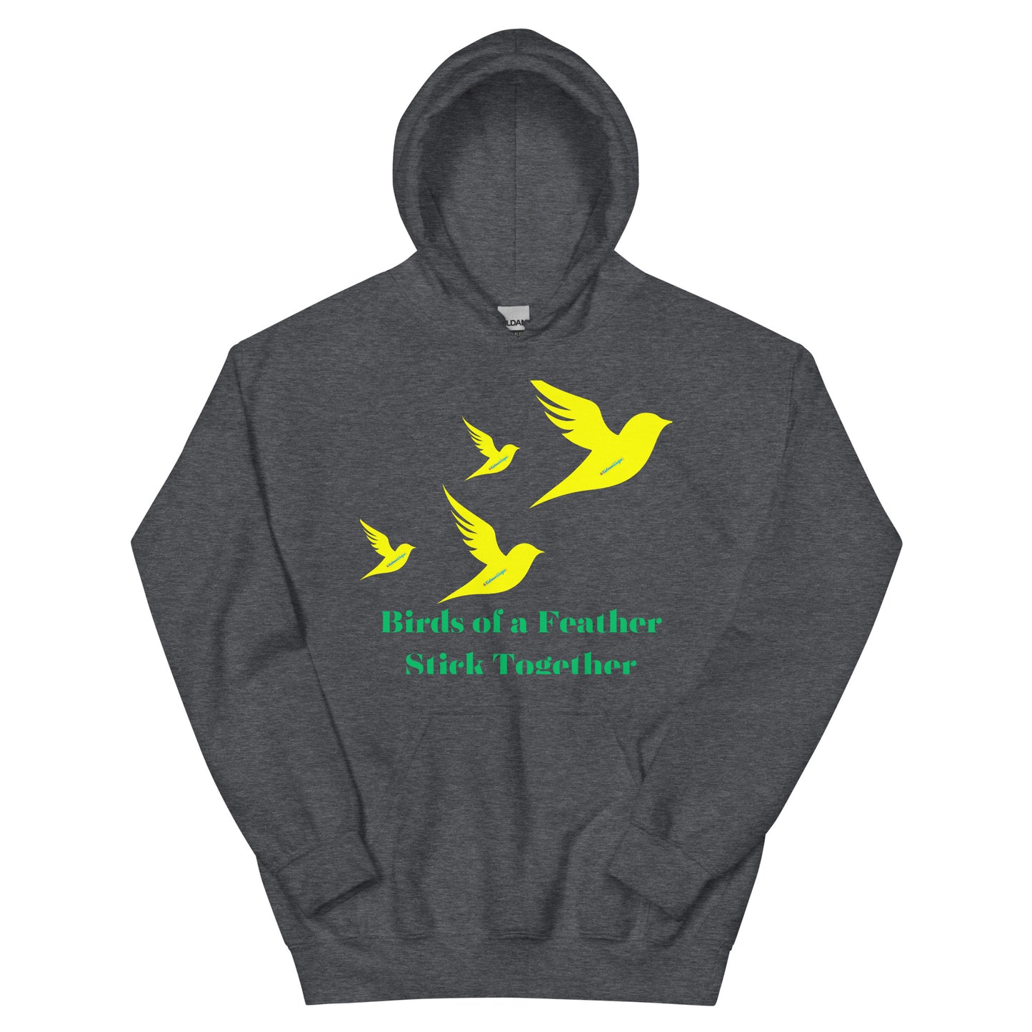 Birds of a Feather Stick Together, Flock of Birds Flying, Calmness Designs, Unisex Hoodie