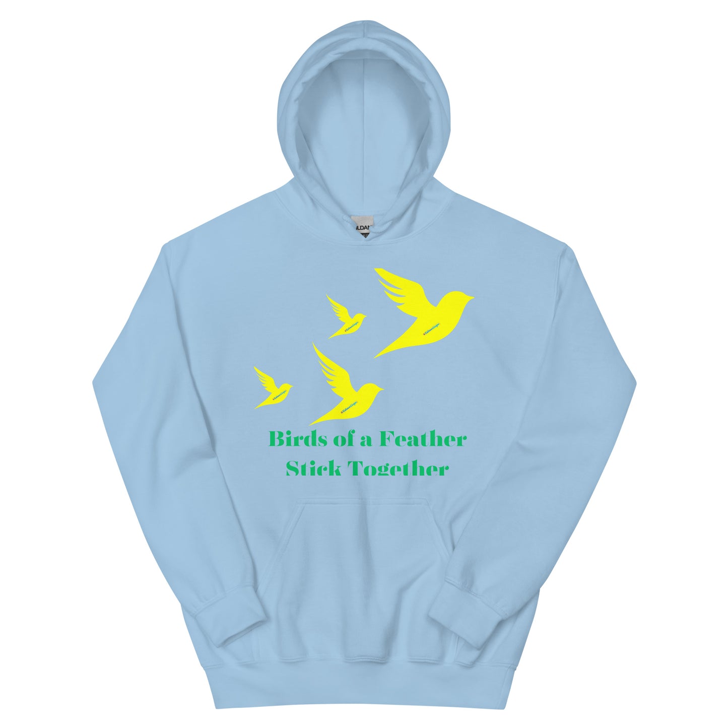 Birds of a Feather Stick Together, Flock of Birds Flying, Calmness Designs, Unisex Hoodie