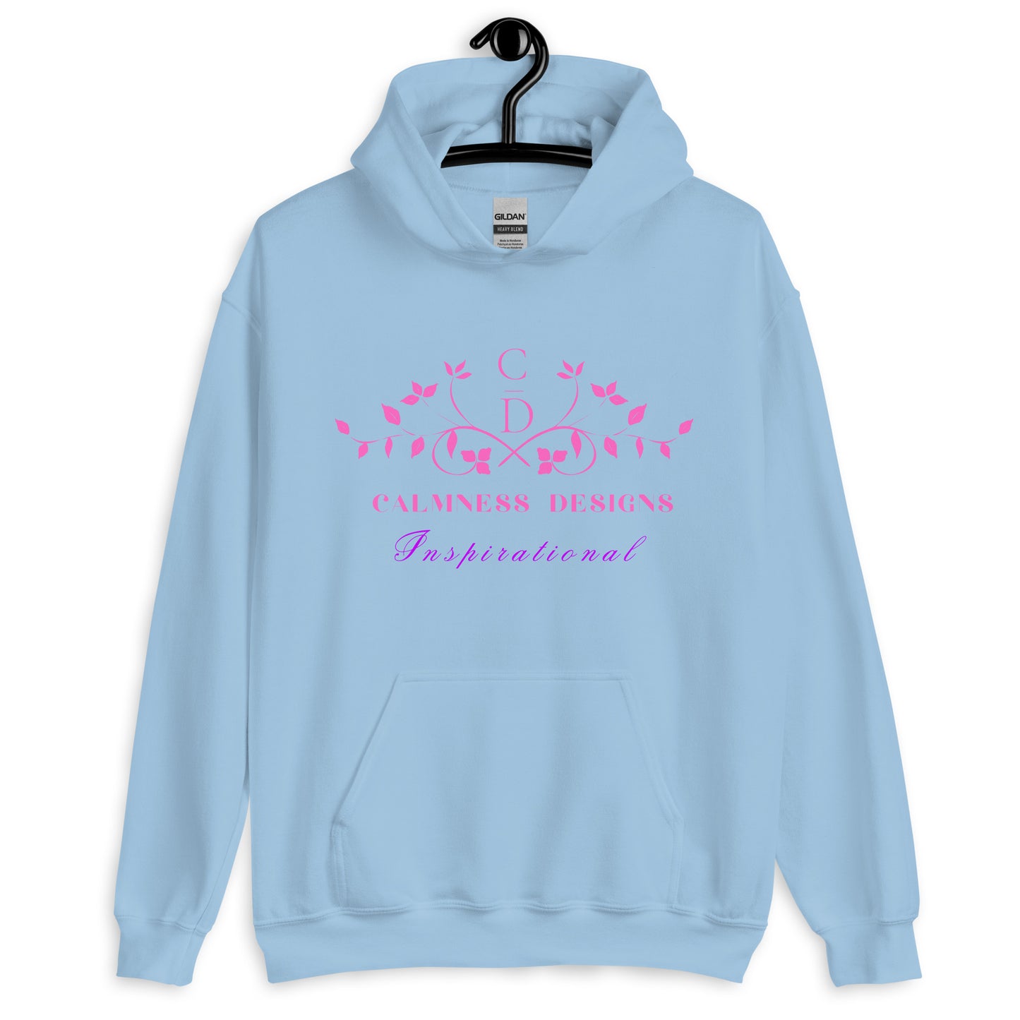 Ivory Pink Traditional Couple Monogram Wedding Logo, Calmness Designs, Creative Designs, Unisex Hoodie
