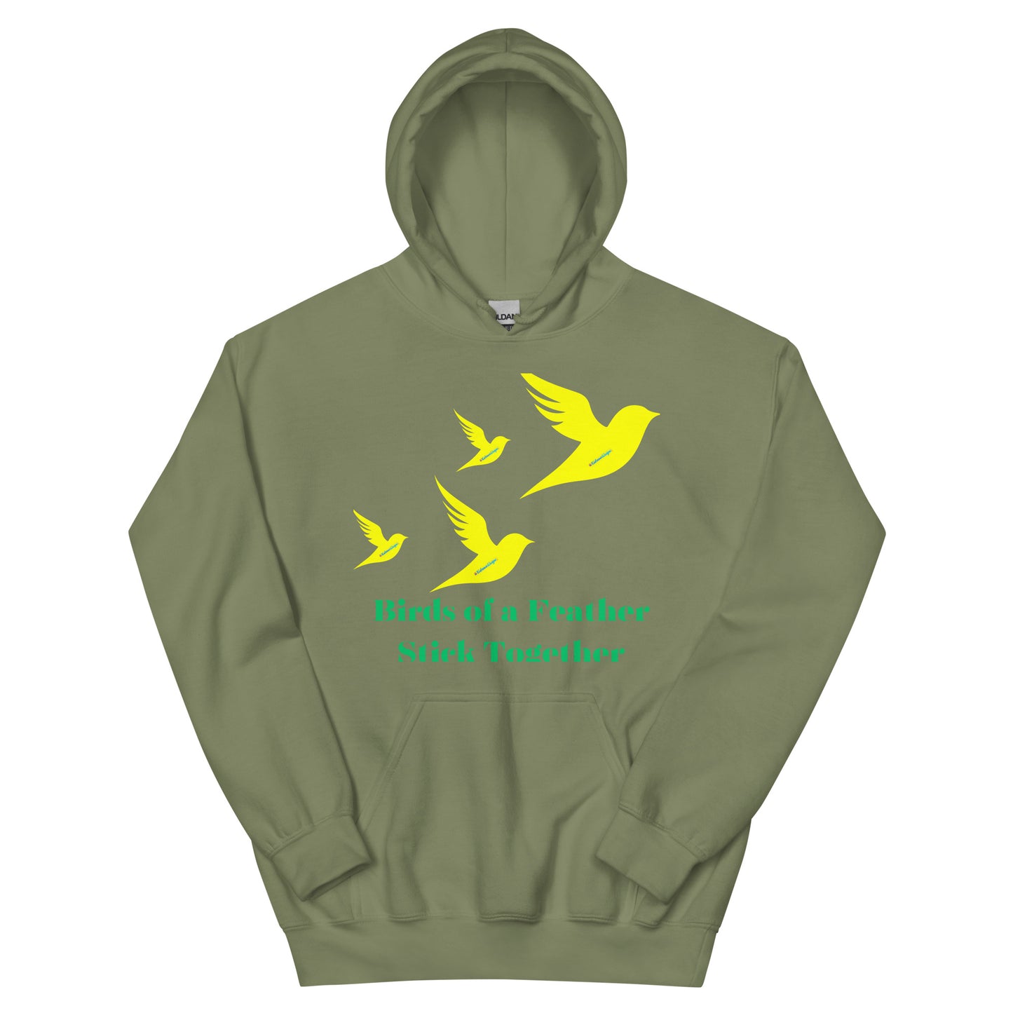 Birds of a Feather Stick Together, Flock of Birds Flying, Calmness Designs, Unisex Hoodie