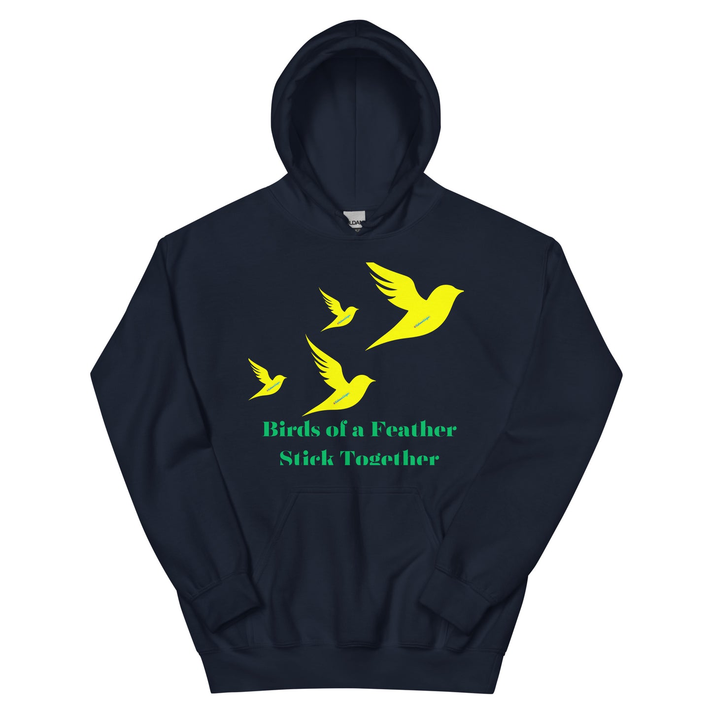 Birds of a Feather Stick Together, Flock of Birds Flying, Calmness Designs, Unisex Hoodie
