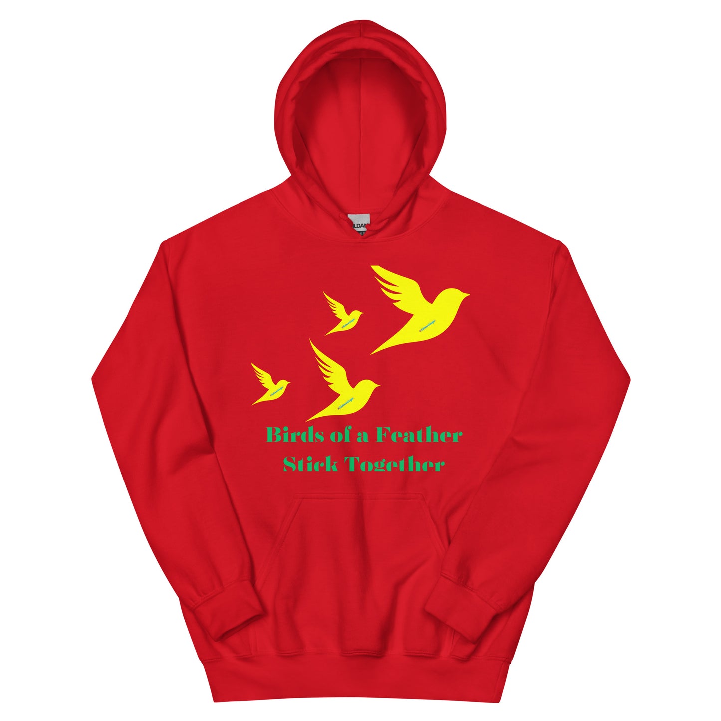 Birds of a Feather Stick Together, Flock of Birds Flying, Calmness Designs, Unisex Hoodie