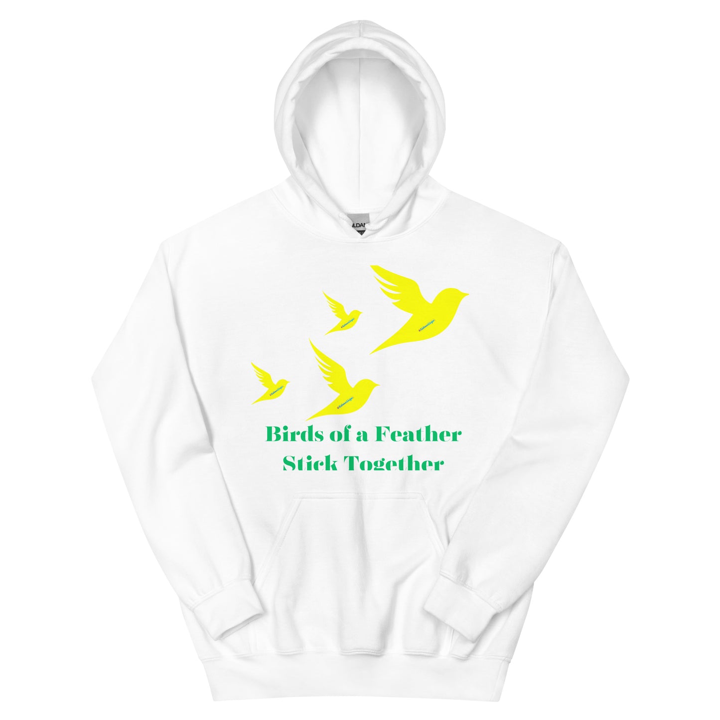 Birds of a Feather Stick Together, Flock of Birds Flying, Calmness Designs, Unisex Hoodie