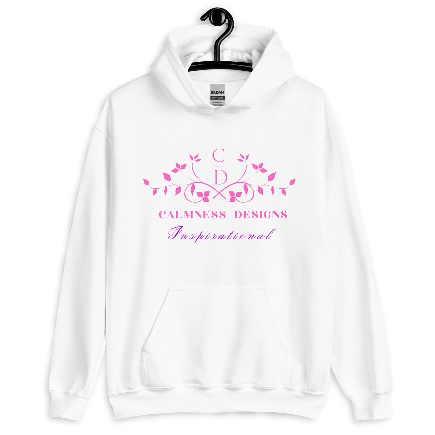 Ivory Pink Traditional Couple Monogram Wedding Logo, Calmness Designs, Creative Designs, Unisex Hoodie