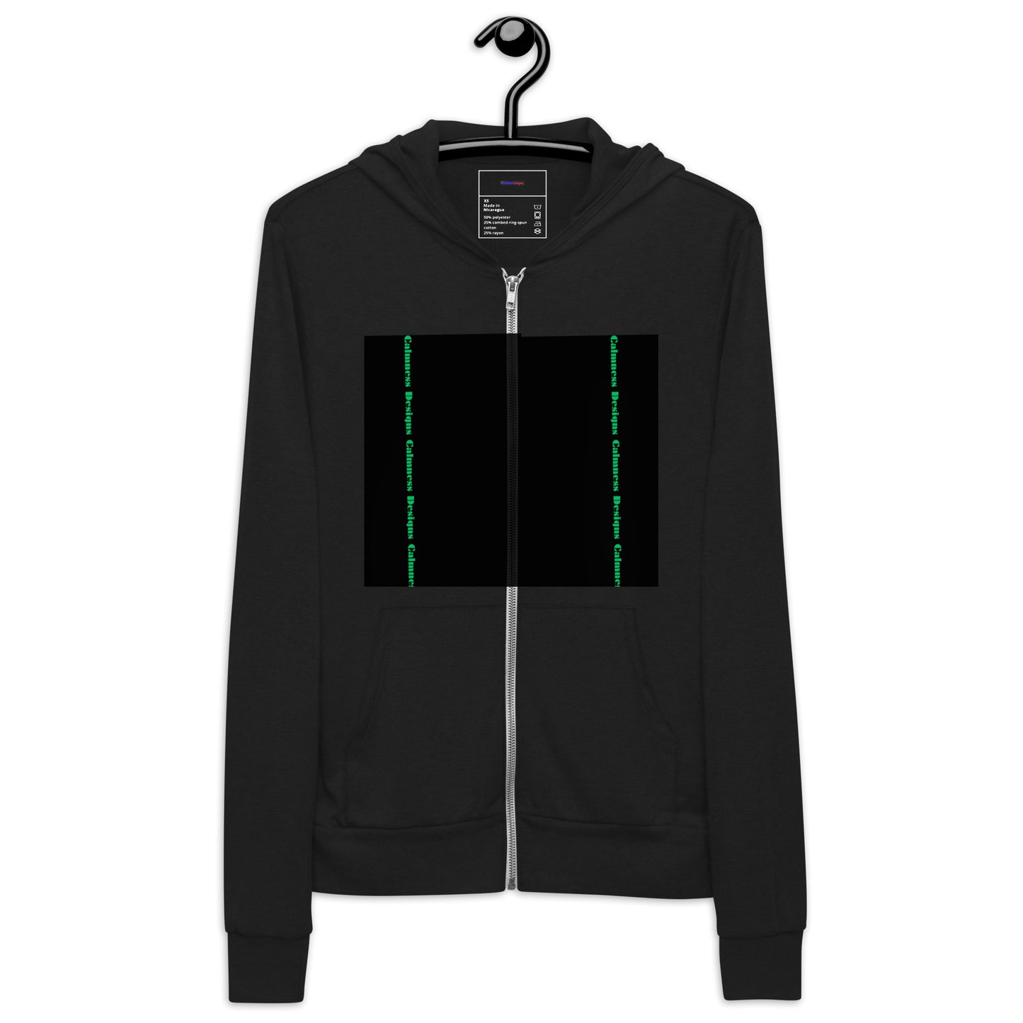Calmness Designs, Creative Designs, Unisex zip hoodie