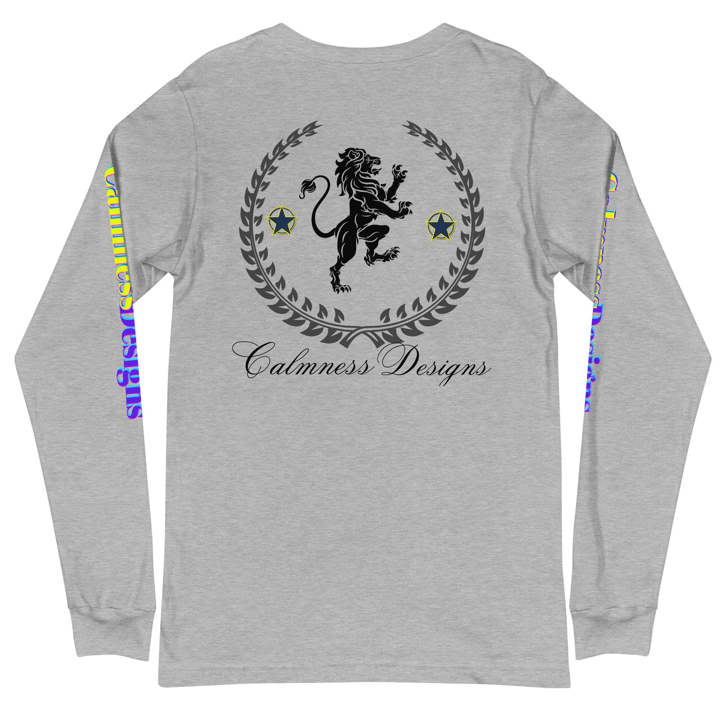 Coats of Arms, (C D), Lions Crest Shield, Stars, Calmness Designs, Unisex Long Sleeve Tee