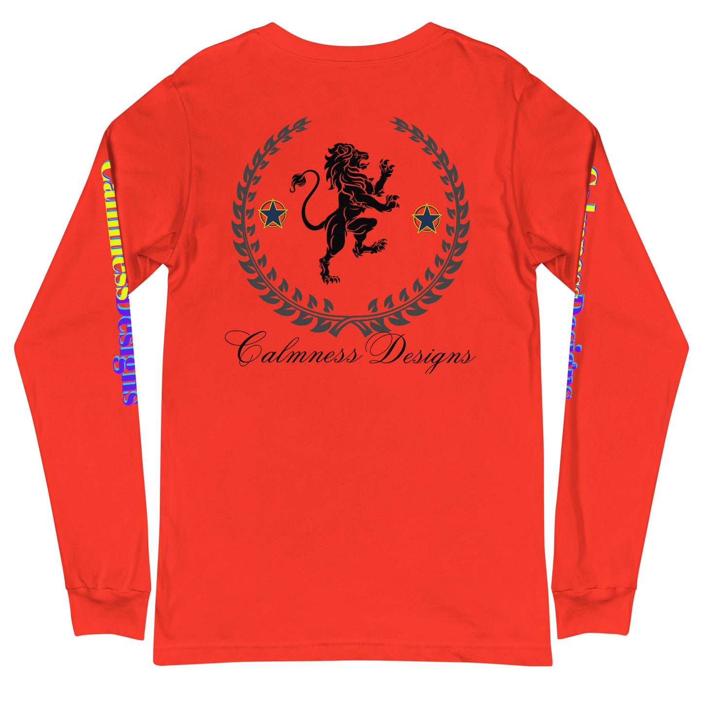 Coats of Arms, (C D), Lions Crest Shield, Stars, Calmness Designs, Unisex Long Sleeve Tee