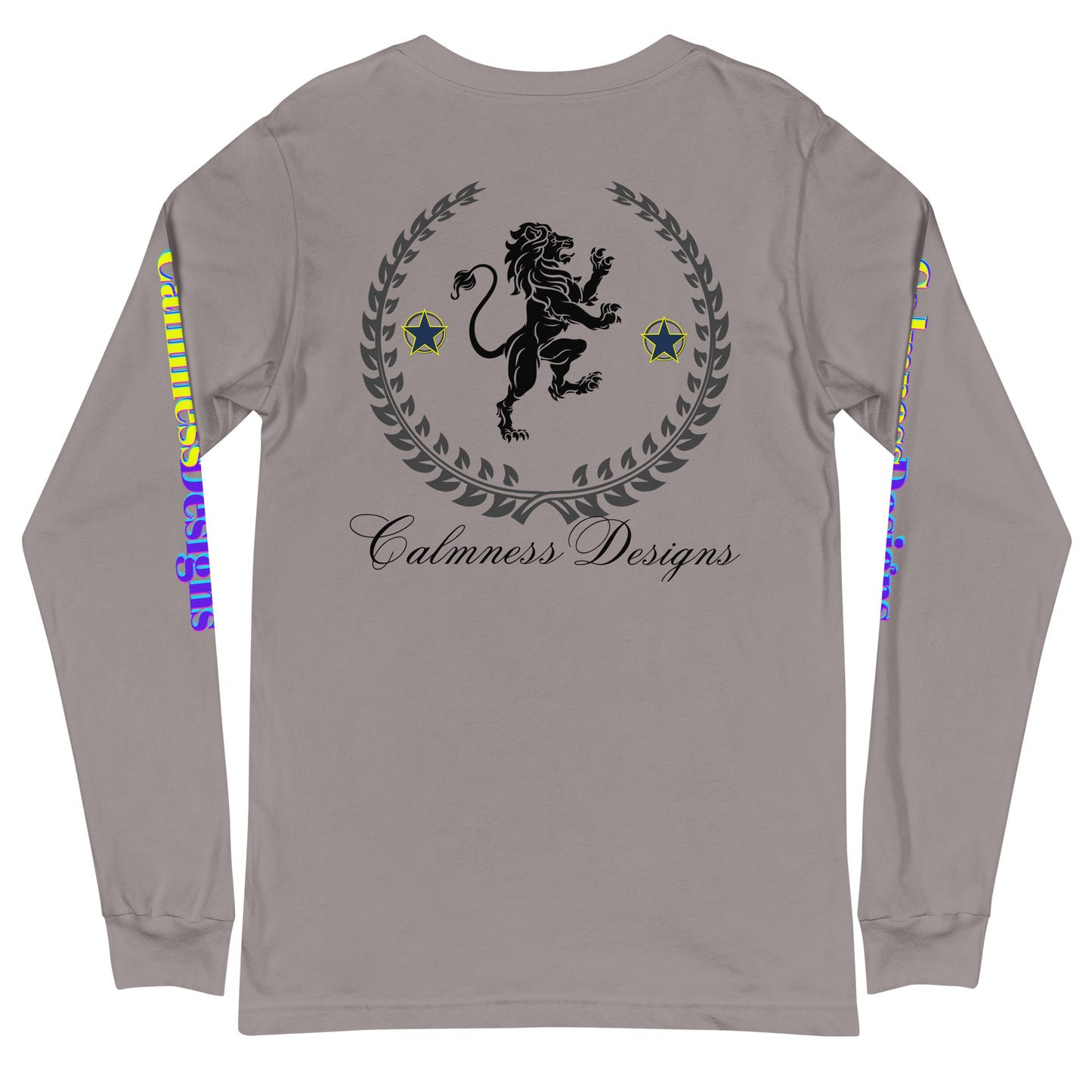 Coats of Arms, (C D), Lions Crest Shield, Stars, Calmness Designs, Unisex Long Sleeve Tee