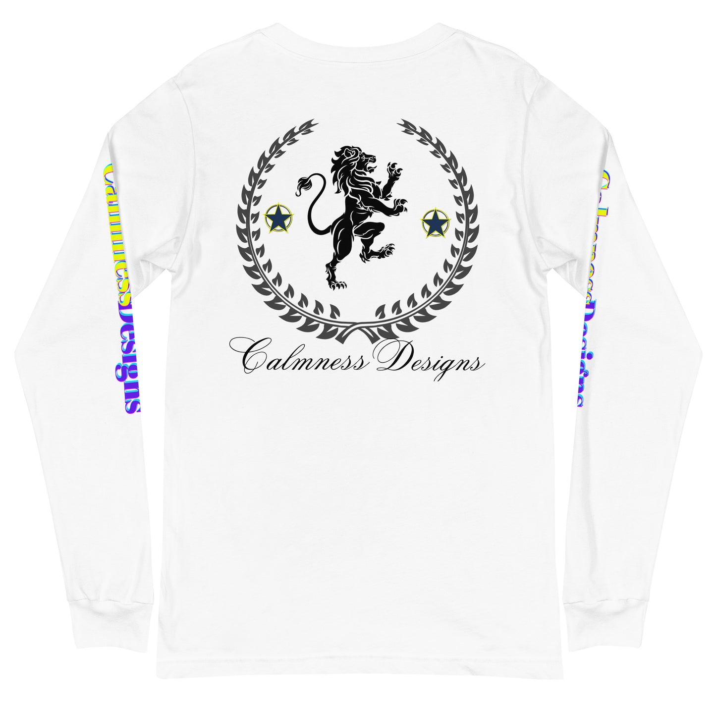 Coats of Arms, (C D), Lions Crest Shield, Stars, Calmness Designs, Unisex Long Sleeve Tee
