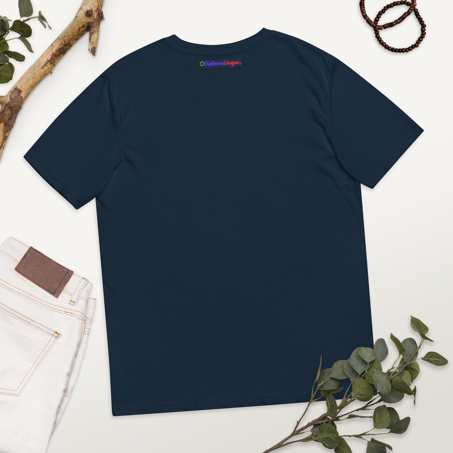 Rainy Day, Cloud with Rain and ThunderLighting, Calmness Designs, Unisex organic cotton t-shirt