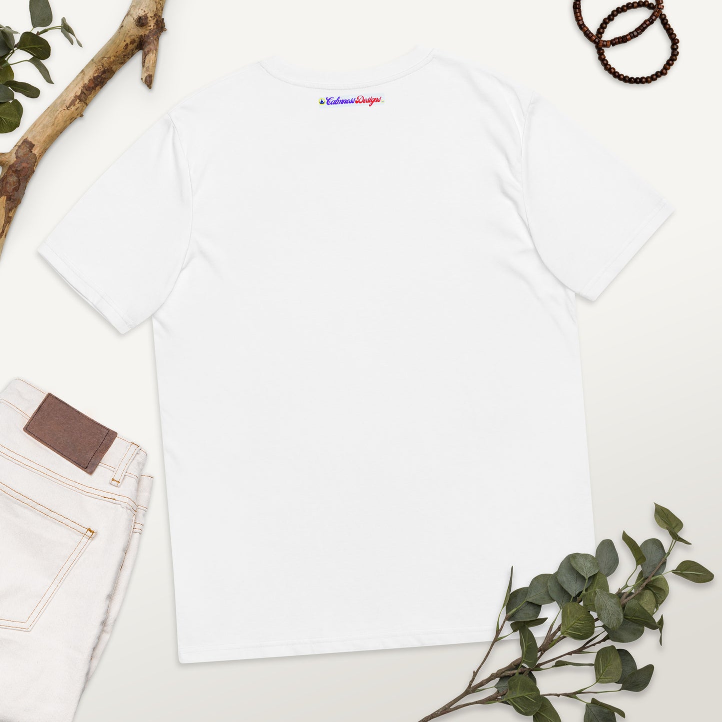 Rainy Day, Cloud with Rain and ThunderLighting, Calmness Designs, Unisex organic cotton t-shirt