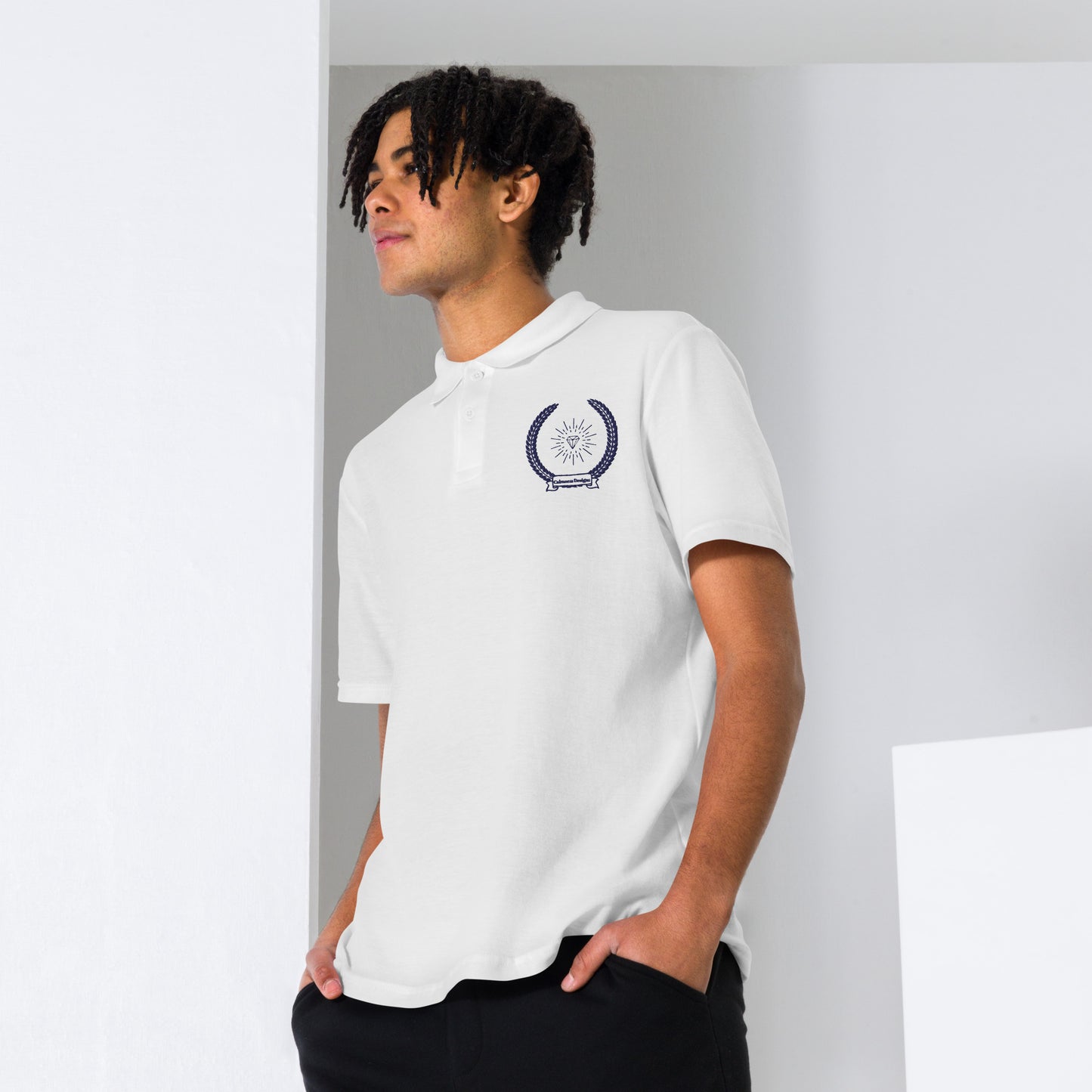 Diamond in Coats of Arms, Calmness Designs, Unisex pique polo shirt