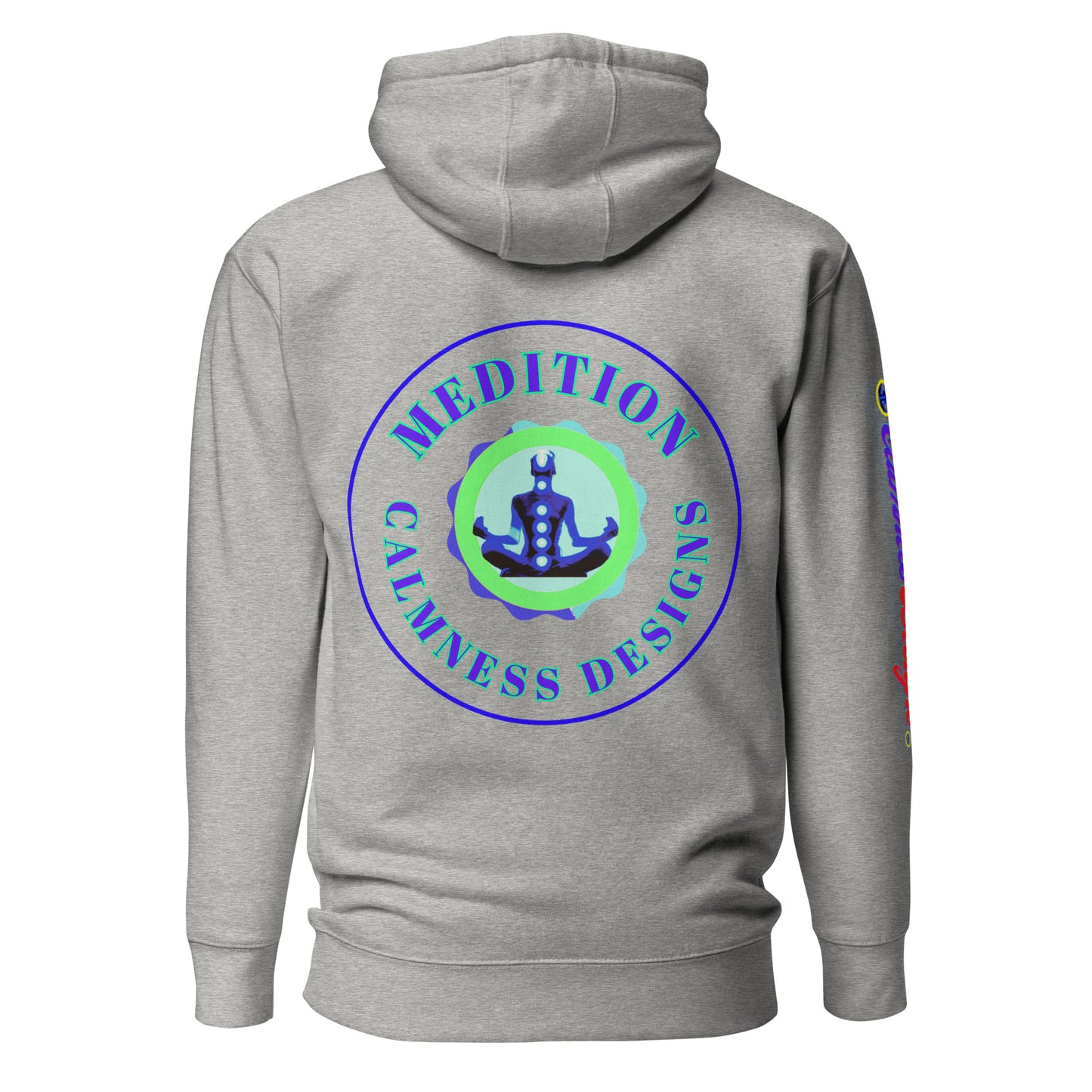 Retro Circle, MEDITION, CALMNESS DESIGNS LOGO, Creative Designer's, Unisex Hoodie