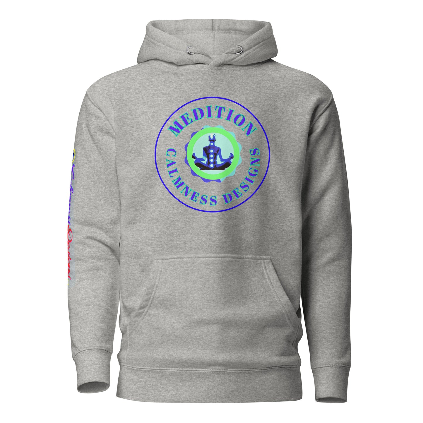 Retro Circle, MEDITION, CALMNESS DESIGNS LOGO, Creative Designer's, Unisex Hoodie