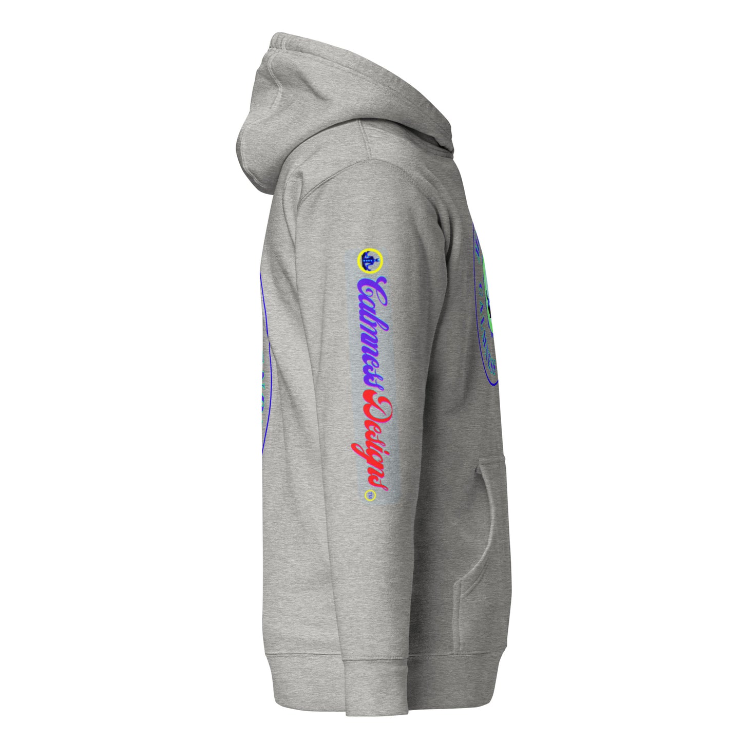 Retro Circle, MEDITION, CALMNESS DESIGNS LOGO, Creative Designer's, Unisex Hoodie