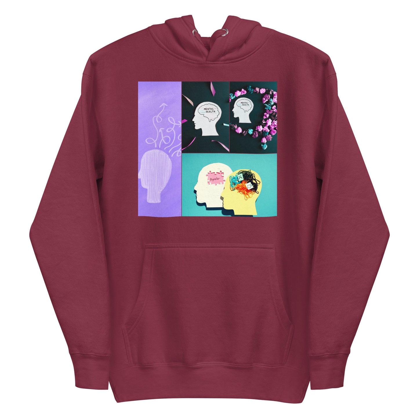 Mental Disorders, Mental Health Flowers, Calmness Designs, Unisex Hoodie