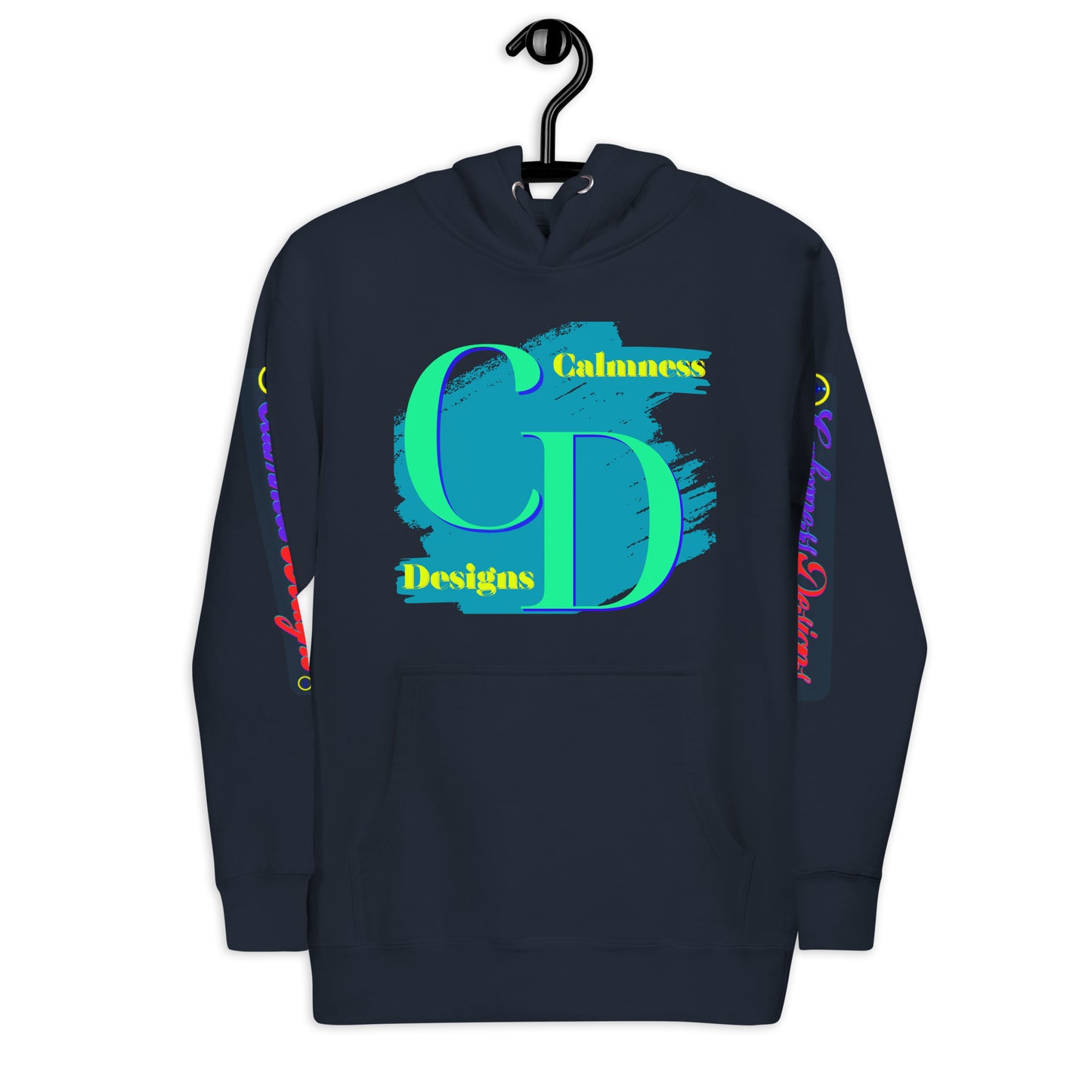 Logo CALMNESS DESIGNS, (C D), Calmness Designs, Creative Designs, Unisex Hoodie