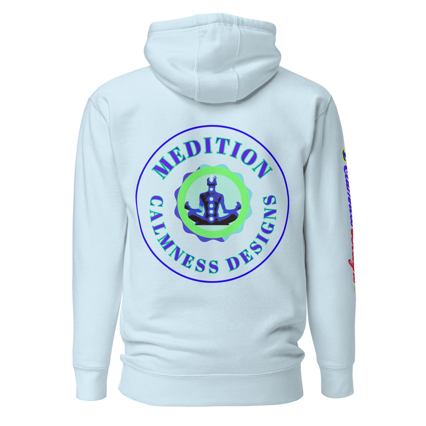 Retro Circle, MEDITION, CALMNESS DESIGNS LOGO, Creative Designer's, Unisex Hoodie