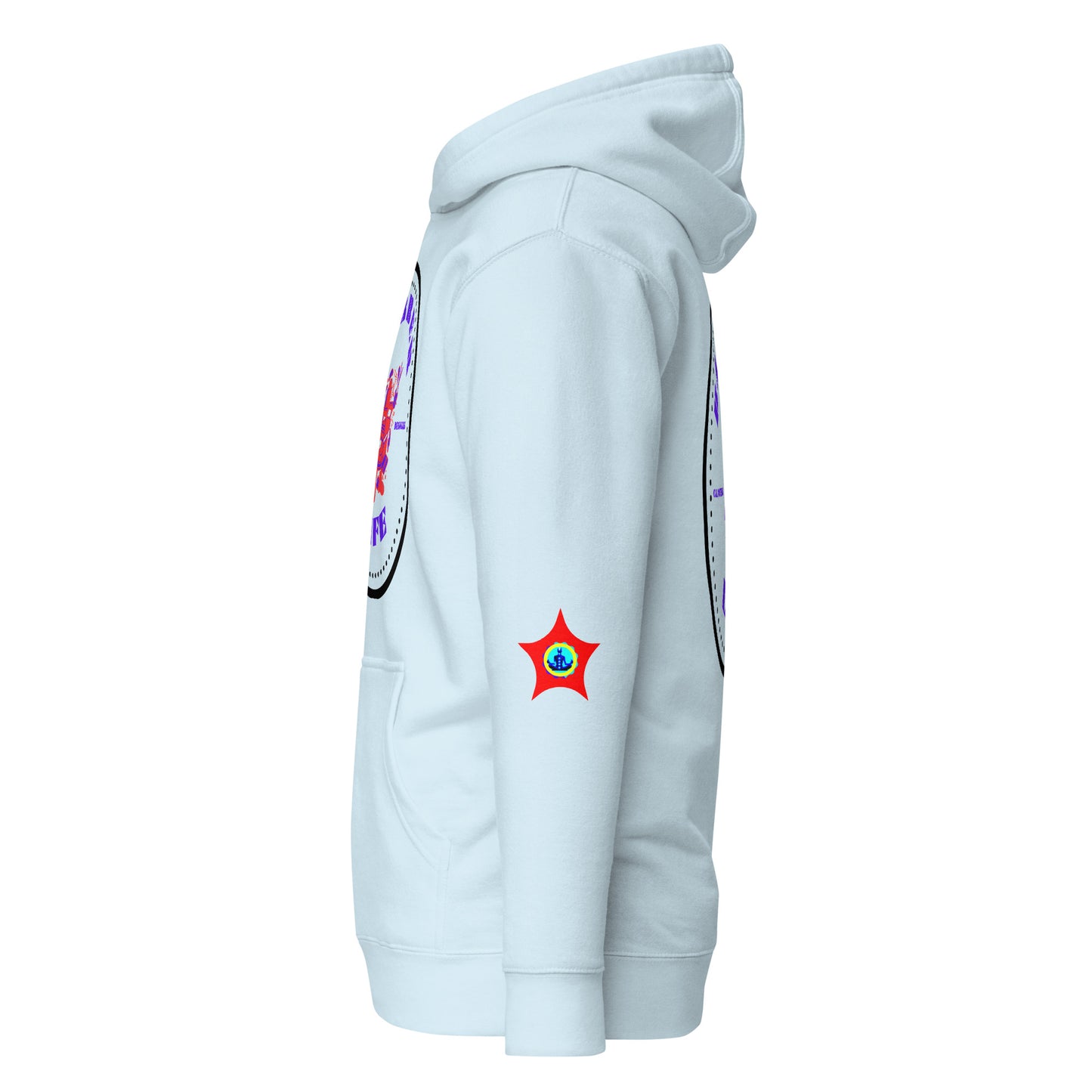 Minimalist Circle, Barber Life, Barber Chair, and Barbers Equipment's, CALMNESS DESIGNS, Creative Designer's, Unisex Hoodie