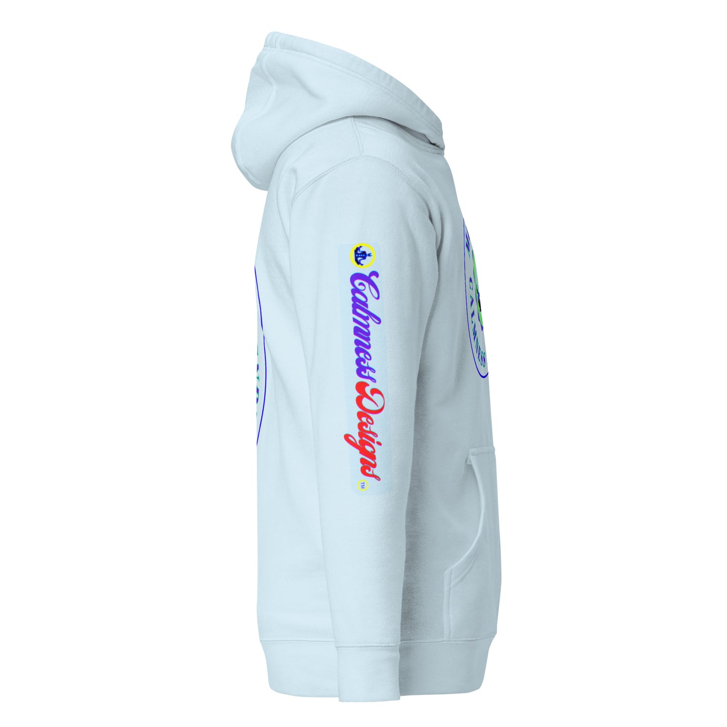 Retro Circle, MEDITION, CALMNESS DESIGNS LOGO, Creative Designer's, Unisex Hoodie