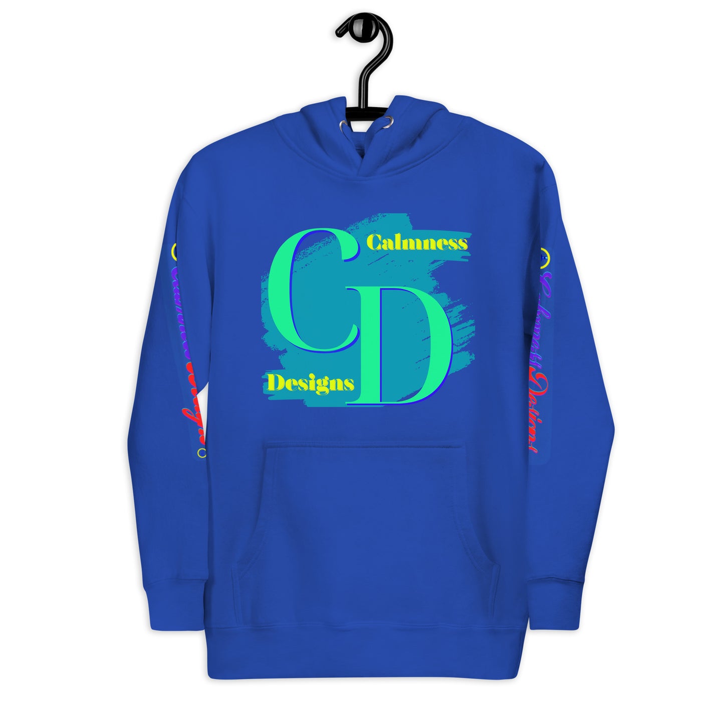 Logo CALMNESS DESIGNS, (C D), Calmness Designs, Creative Designs, Unisex Hoodie