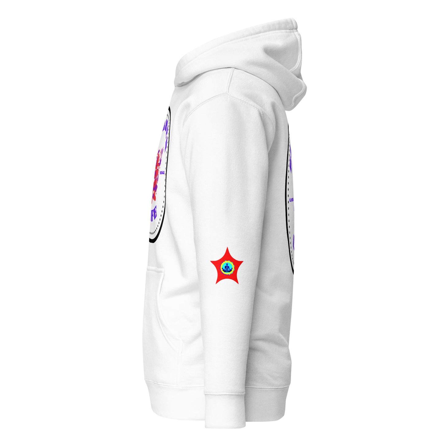 Minimalist Circle, Barber Life, Barber Chair, and Barbers Equipment's, CALMNESS DESIGNS, Creative Designer's, Unisex Hoodie