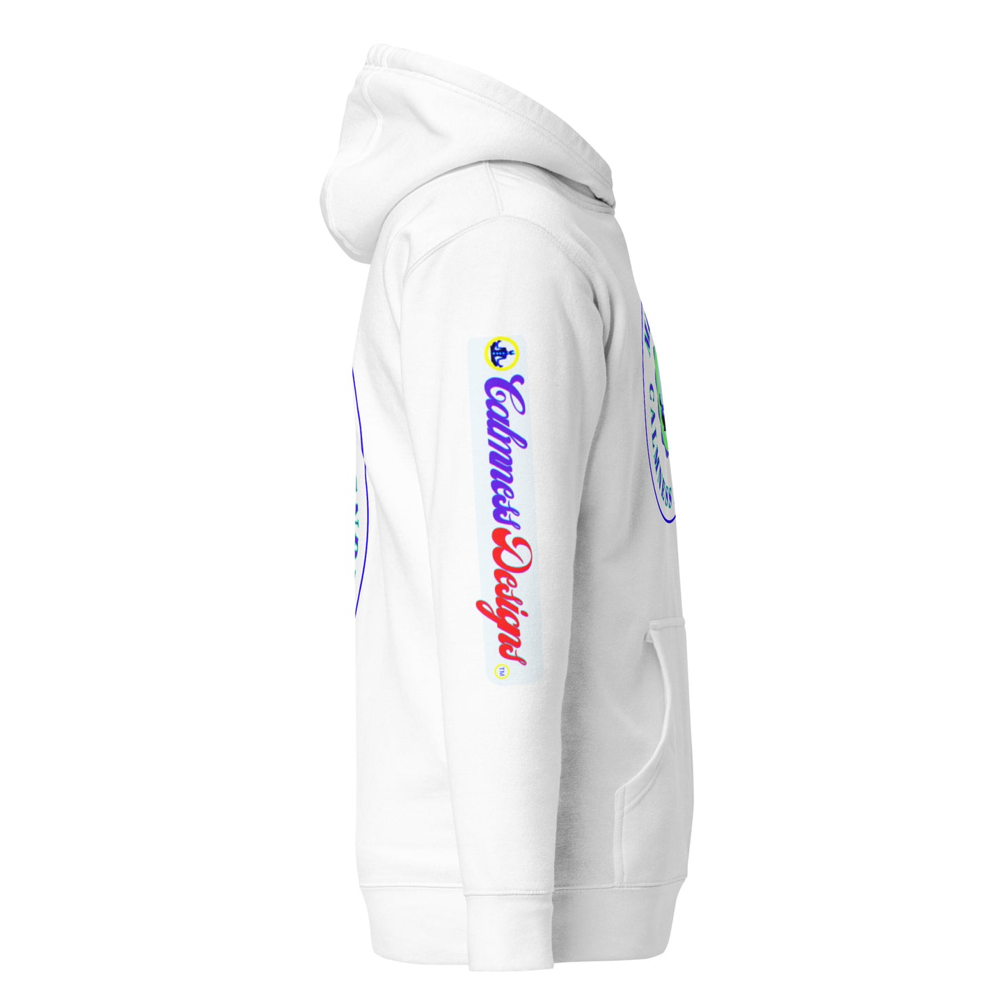 Retro Circle, MEDITION, CALMNESS DESIGNS LOGO, Creative Designer's, Unisex Hoodie