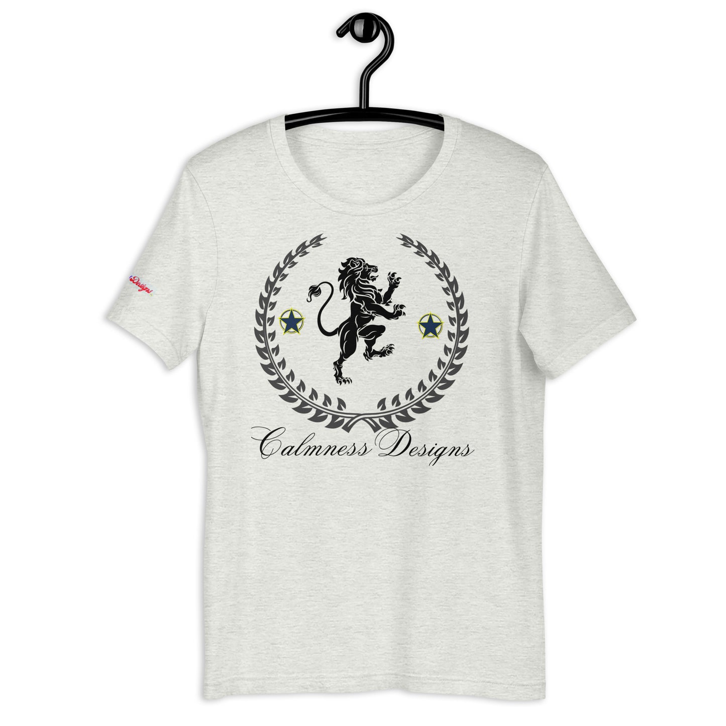 Coats of Arms, (C D), Lions Crest Shield, Stars, Calmness Designs, Unisex t-shirt