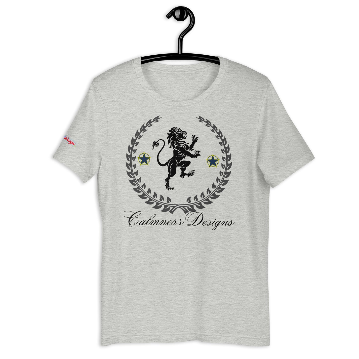 Coats of Arms, (C D), Lions Crest Shield, Stars, Calmness Designs, Unisex t-shirt