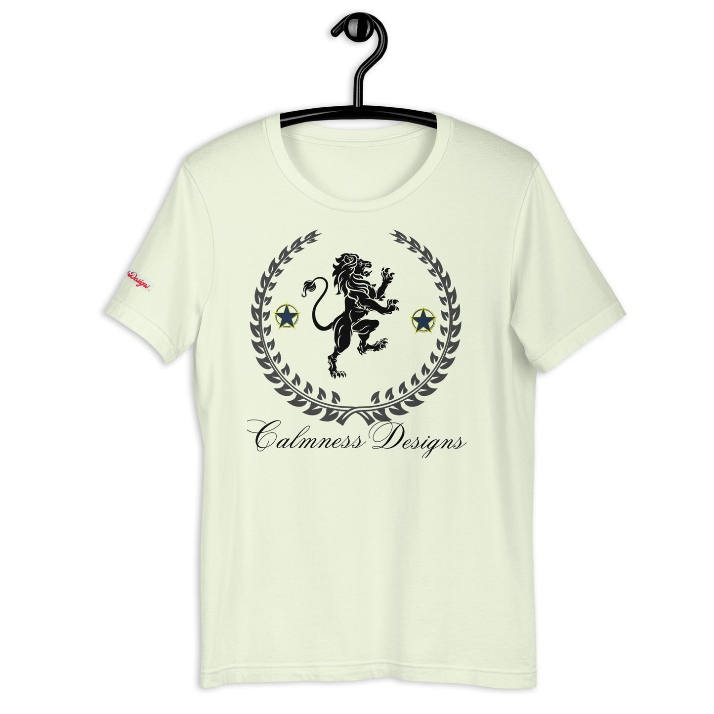 Coats of Arms, (C D), Lions Crest Shield, Stars, Calmness Designs, Unisex t-shirt