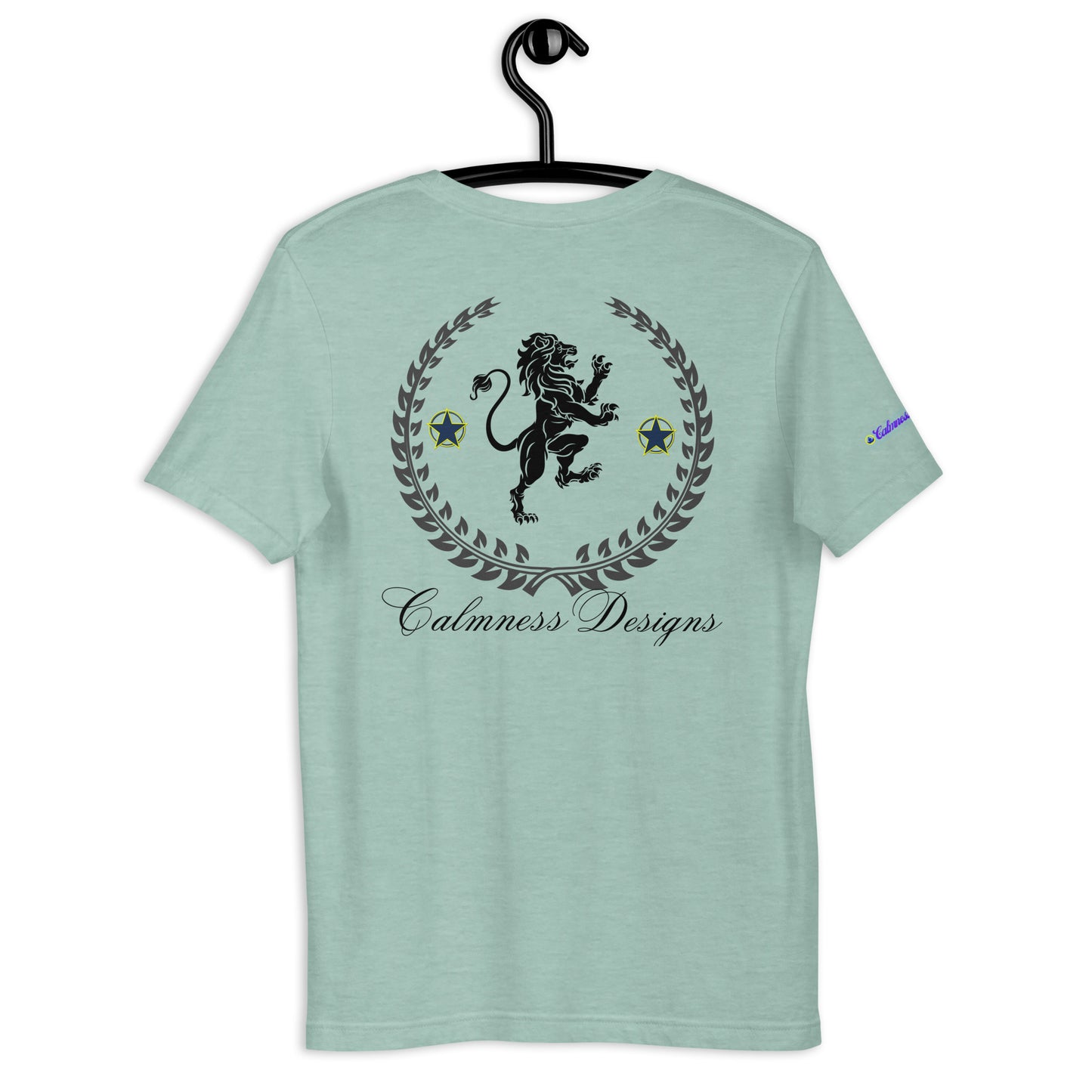 Coats of Arms, (C D), Lions Crest Shield, Stars, Calmness Designs, Unisex t-shirt