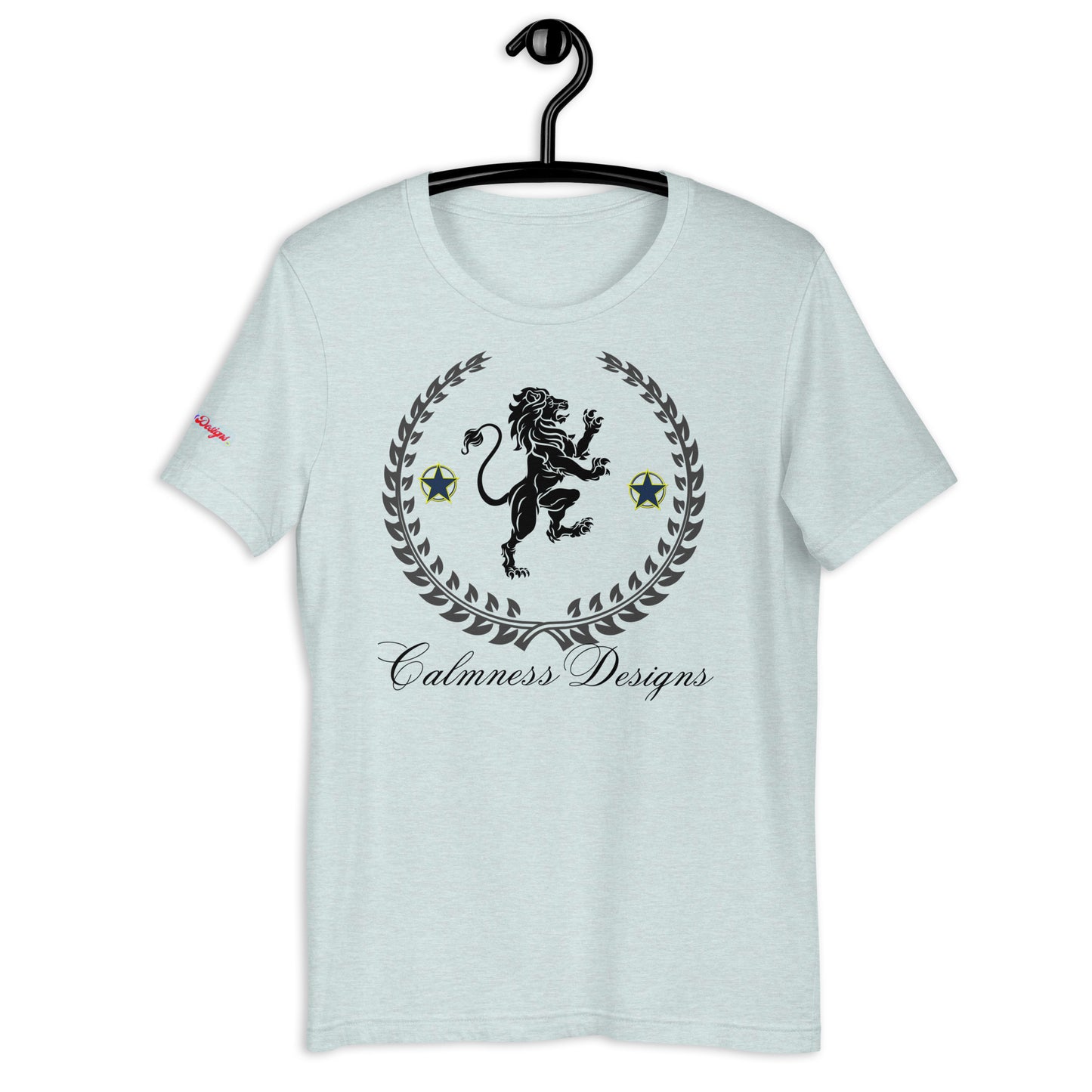 Coats of Arms, (C D), Lions Crest Shield, Stars, Calmness Designs, Unisex t-shirt