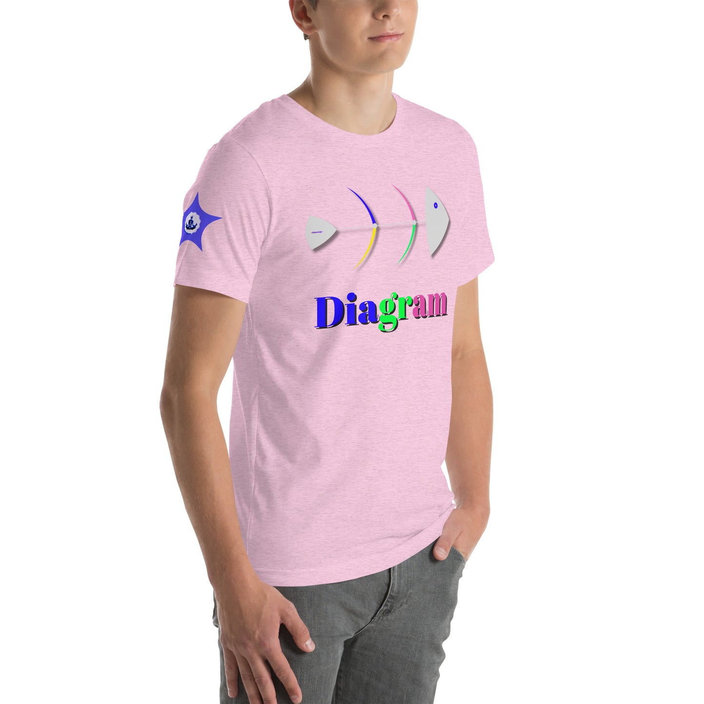 Fish Bone Diagram, CALMNESS DESIGNS, Creative Designer's, Unisex t-shirt