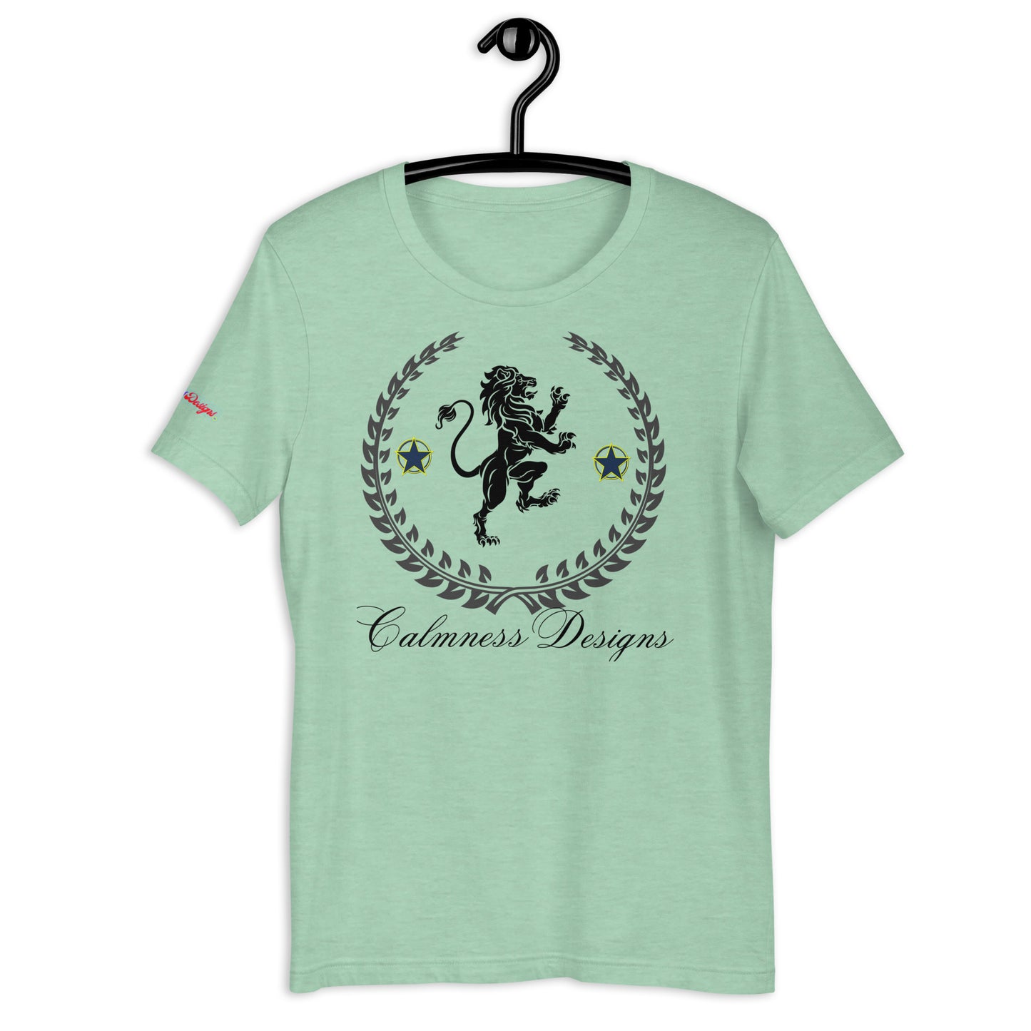 Coats of Arms, (C D), Lions Crest Shield, Stars, Calmness Designs, Unisex t-shirt