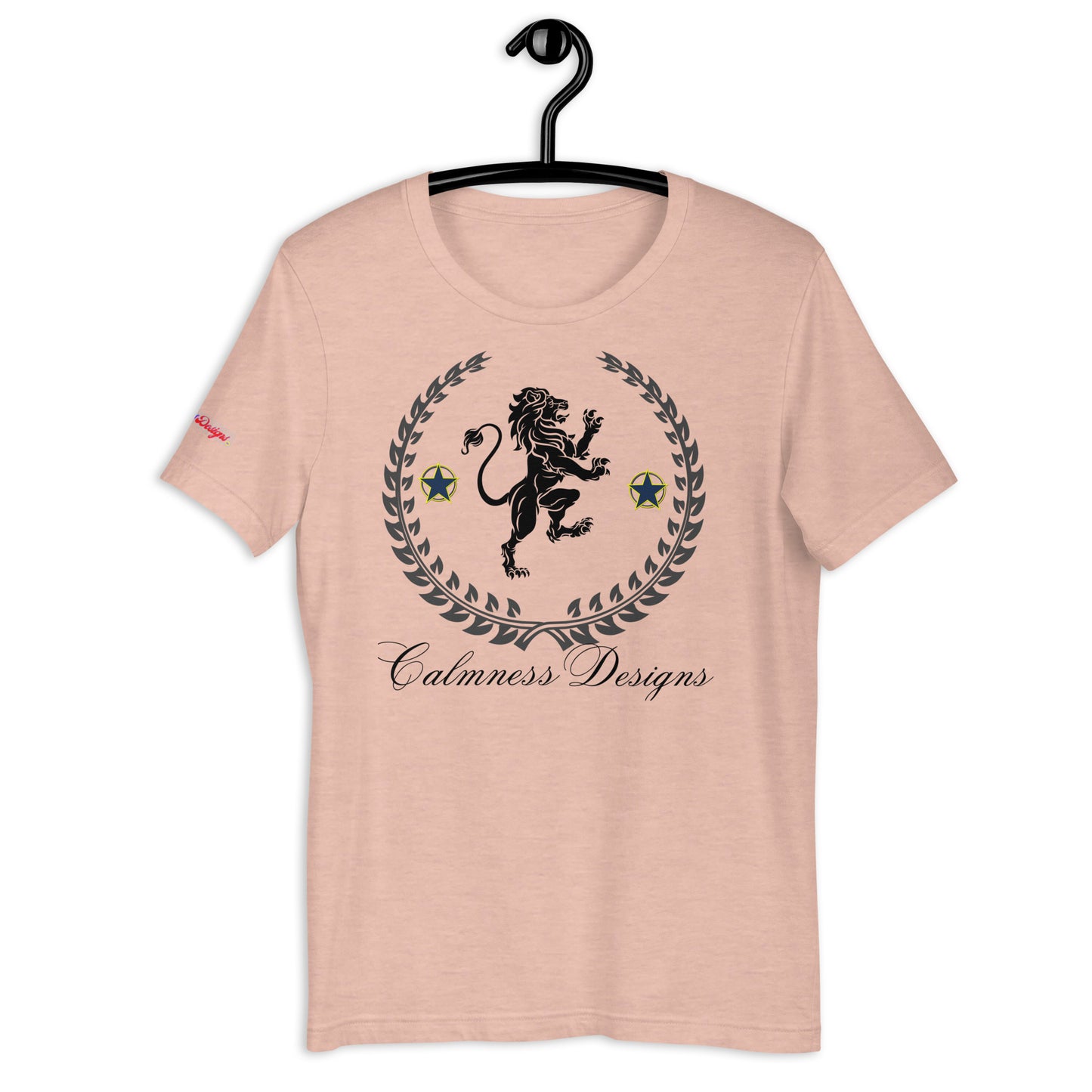 Coats of Arms, (C D), Lions Crest Shield, Stars, Calmness Designs, Unisex t-shirt