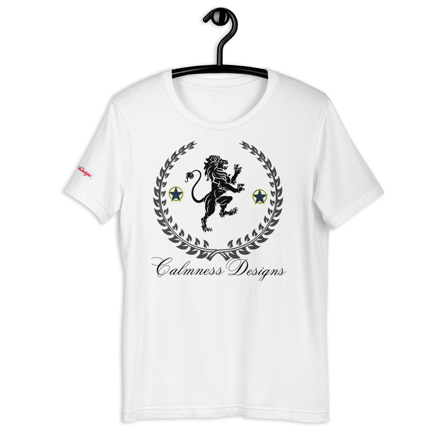 Coats of Arms, (C D), Lions Crest Shield, Stars, Calmness Designs, Unisex t-shirt