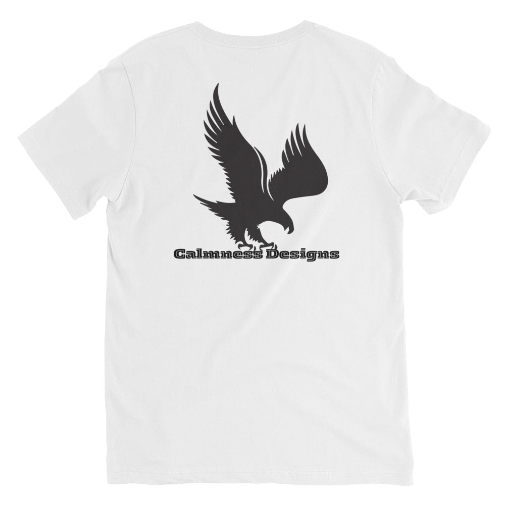 Flying Eagle, CALMNESS DESIGNS, Creative Designer's, Unisex Short Sleeve V-Neck T-Shirt