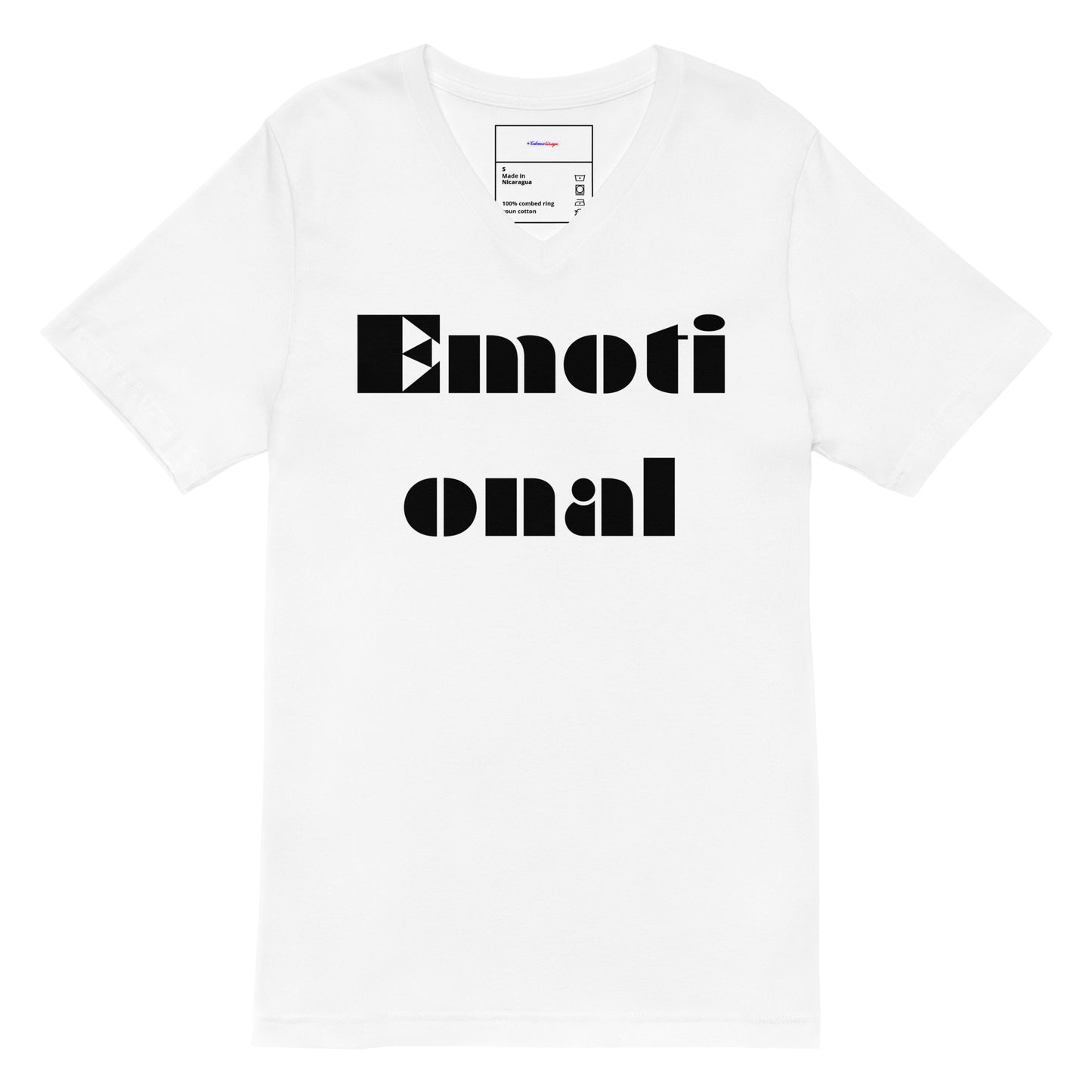 Emotional, Calmness Designs, Creative Designs, Unisex Short Sleeve V-Neck T-Shirt