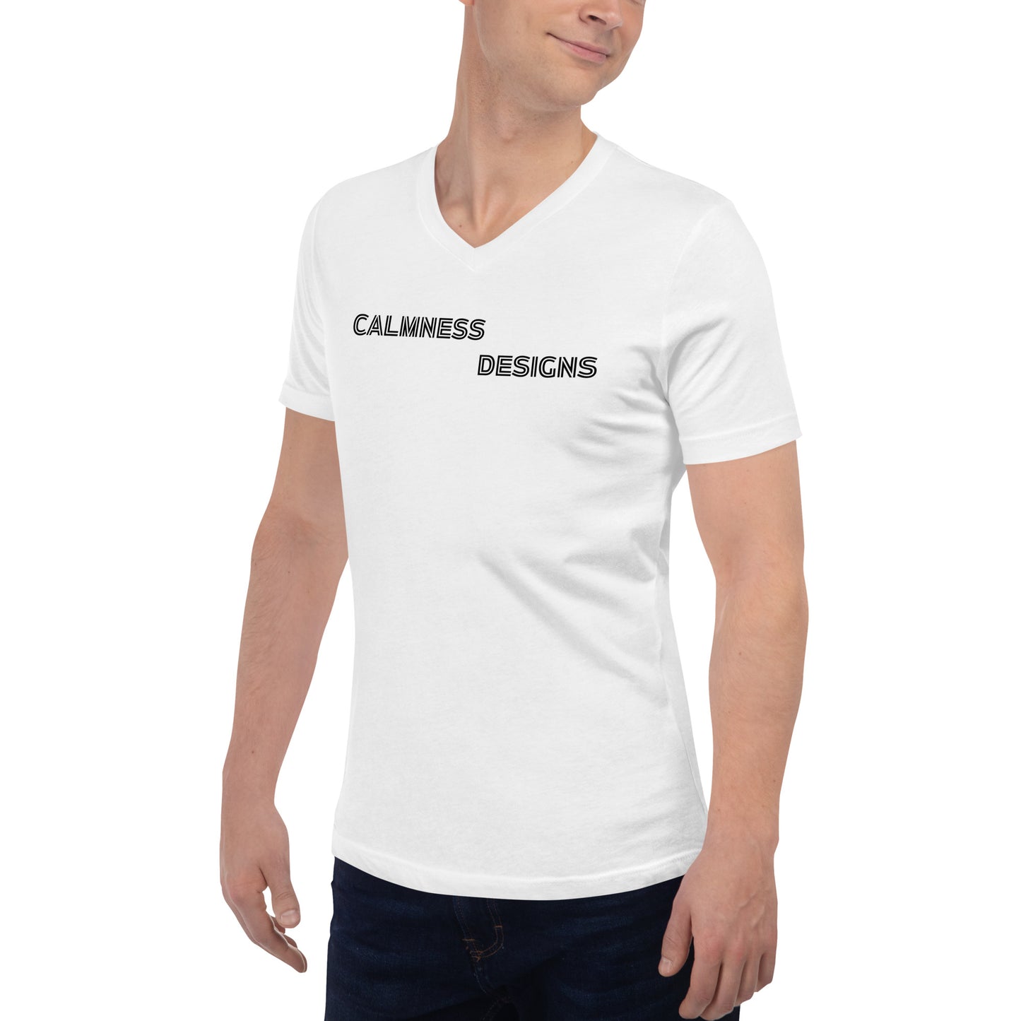 Calmness Designs, Creative Calmness Designs, Unisex Short Sleeve V-Neck T-Shirt