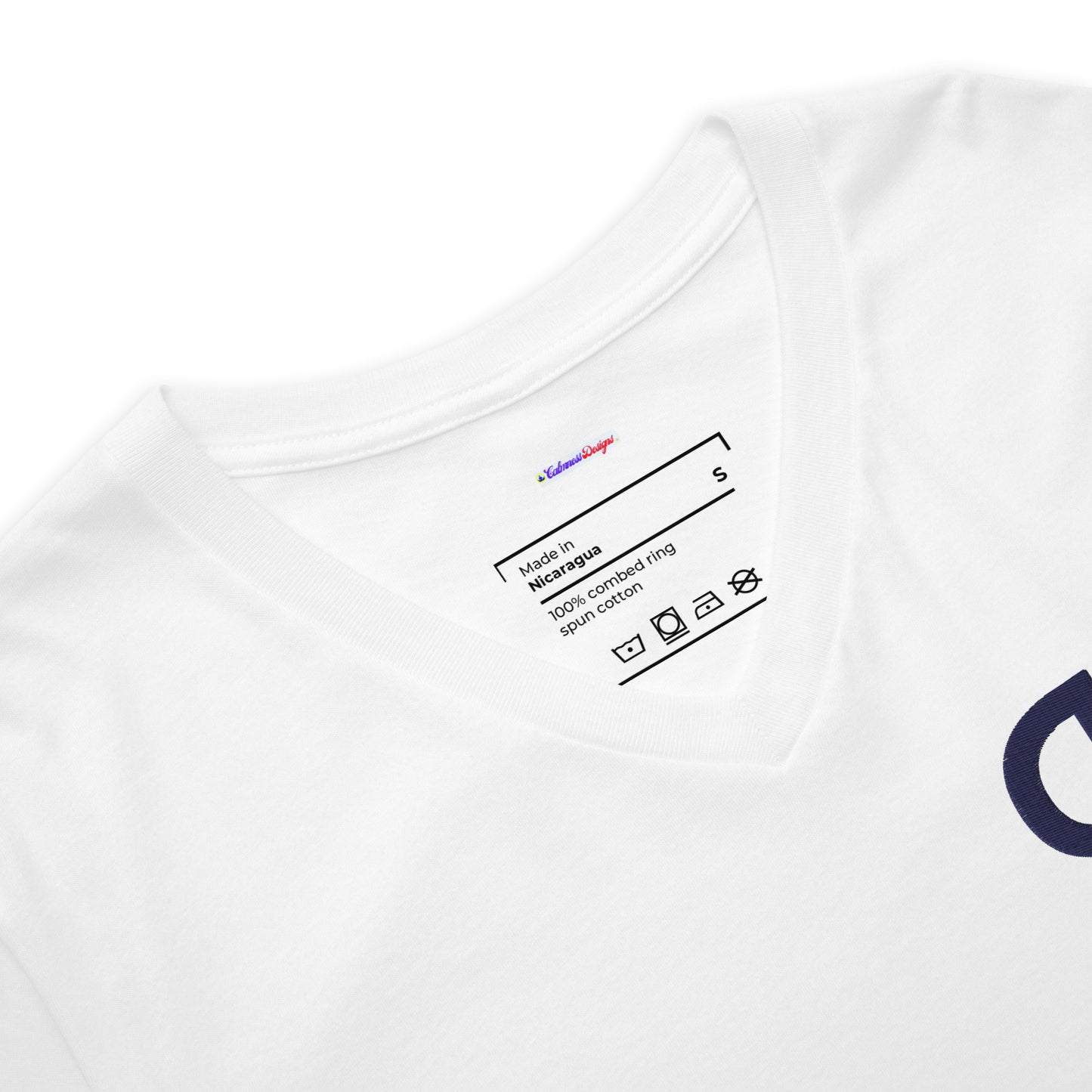 LOGO-Calmness Designs, Stars (C D) Creative Designs, Unisex Short Sleeve V-Neck T-Shirt