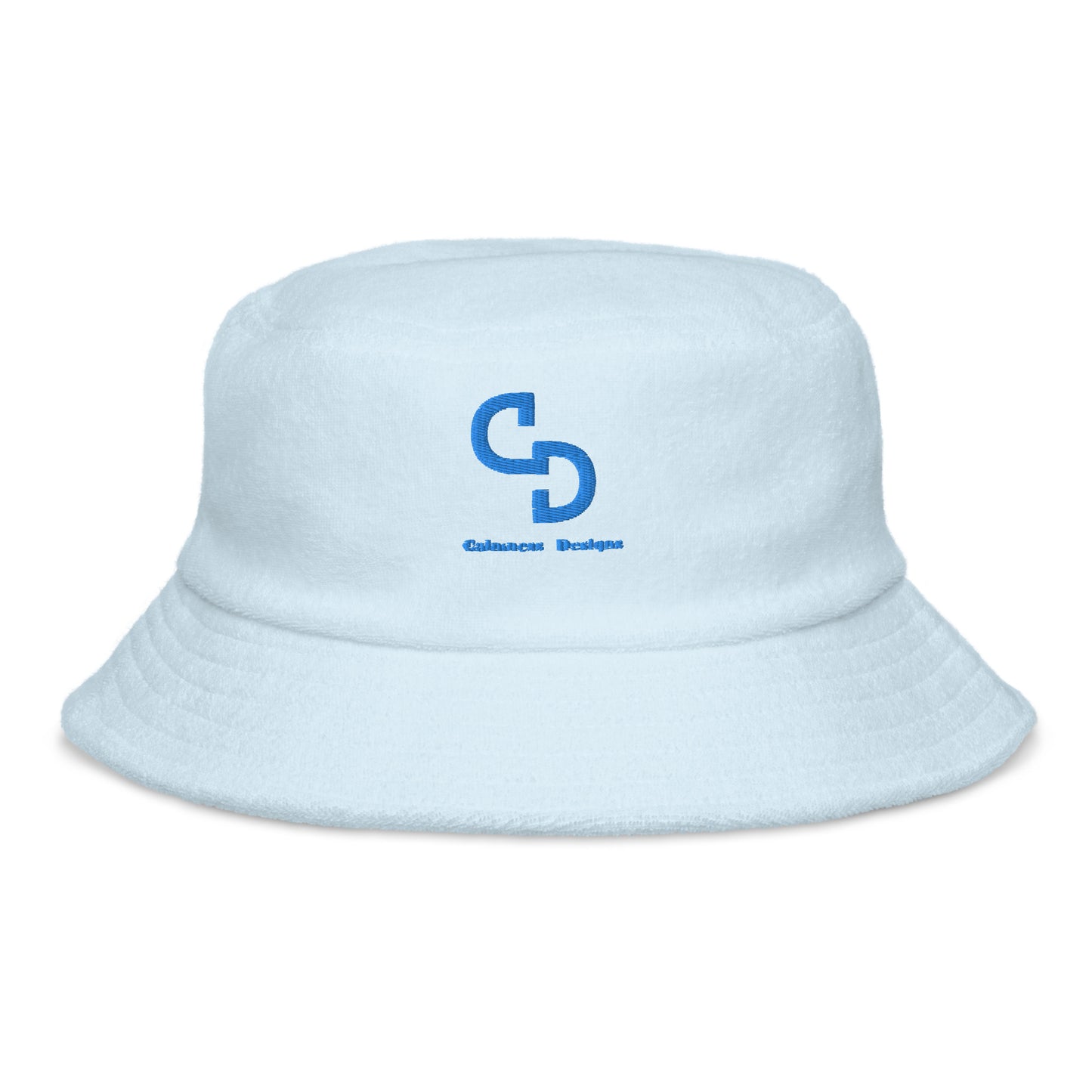 Calmness Designs, (C D) Logo, Creative Designs, Unstructured terry cloth bucket hat