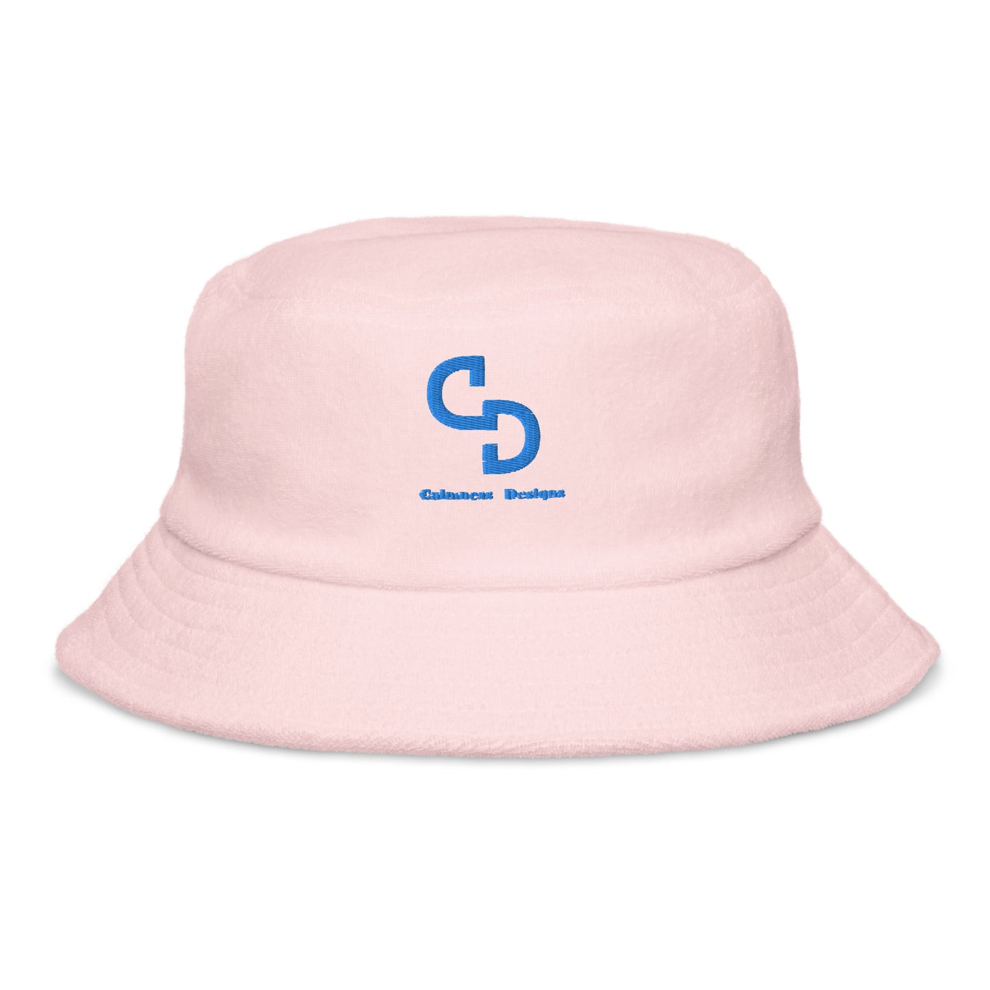 Calmness Designs, (C D) Logo, Creative Designs, Unstructured terry cloth bucket hat