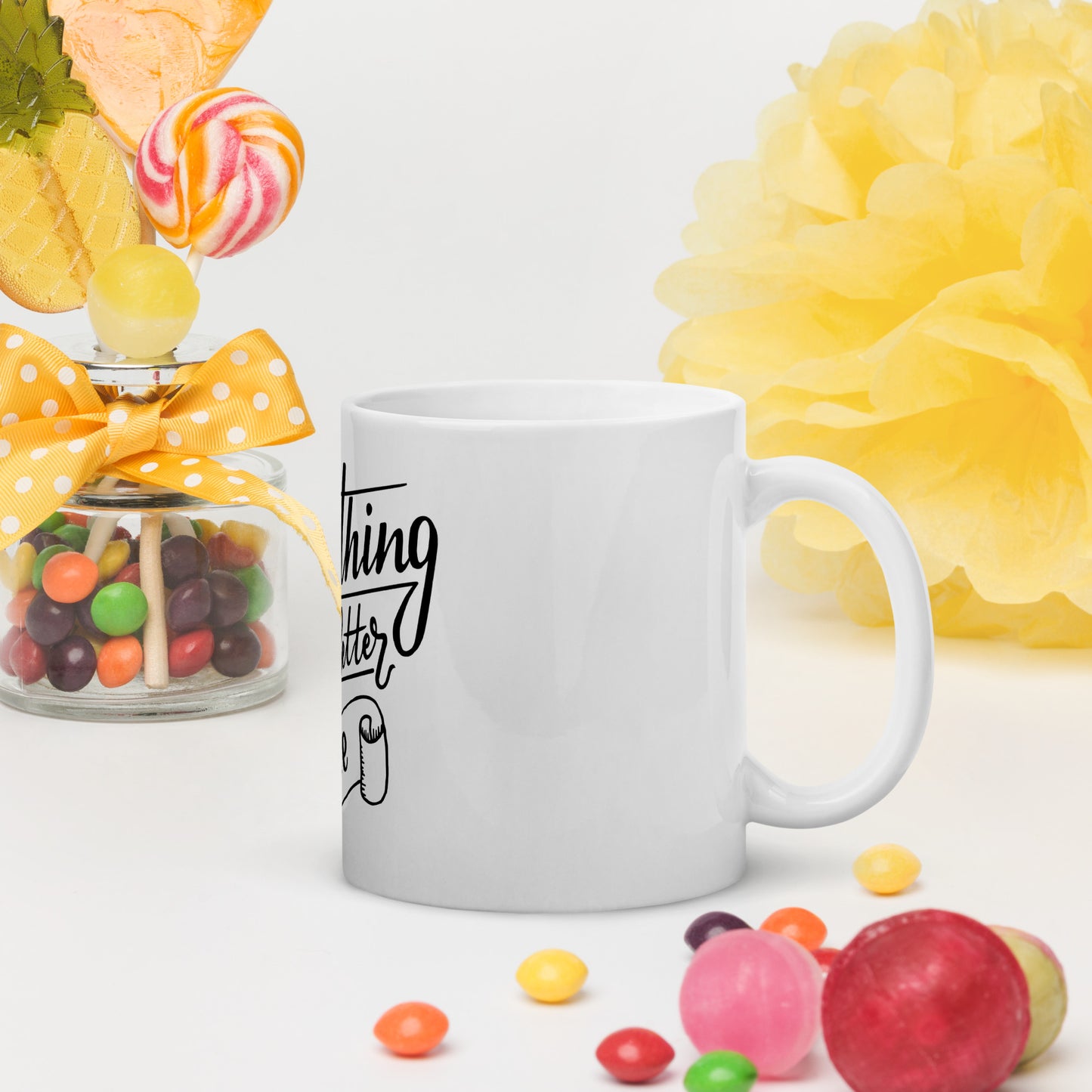 Everything Gets Better with COFFEE, CALMNESS DESIGNS, Creative Designer's, White glossy mug