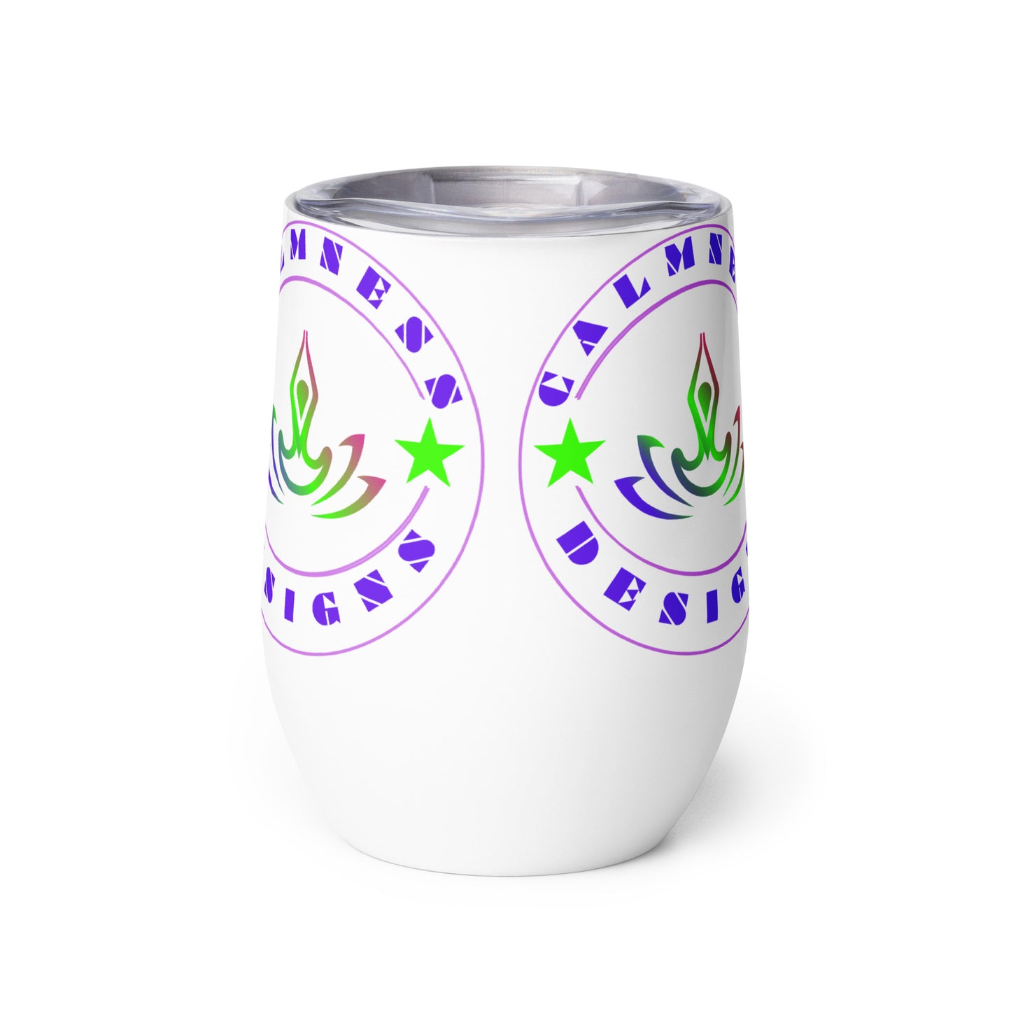 Yoga Meditation, Lotus Pose, Stars, CALMNESS DESIGNS, Creative Designer's, Wine tumbler