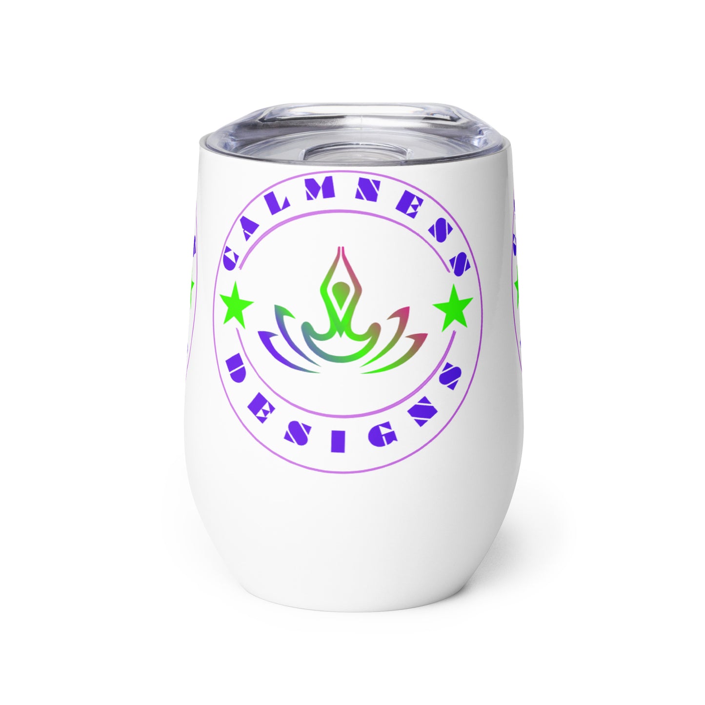 Yoga Meditation, Lotus Pose, Stars, CALMNESS DESIGNS, Creative Designer's, Wine tumbler