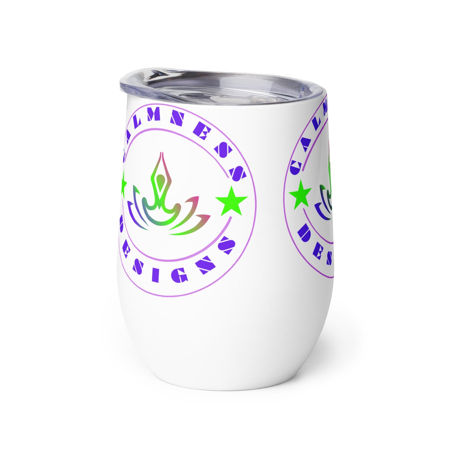 Yoga Meditation, Lotus Pose, Stars, CALMNESS DESIGNS, Creative Designer's, Wine tumbler