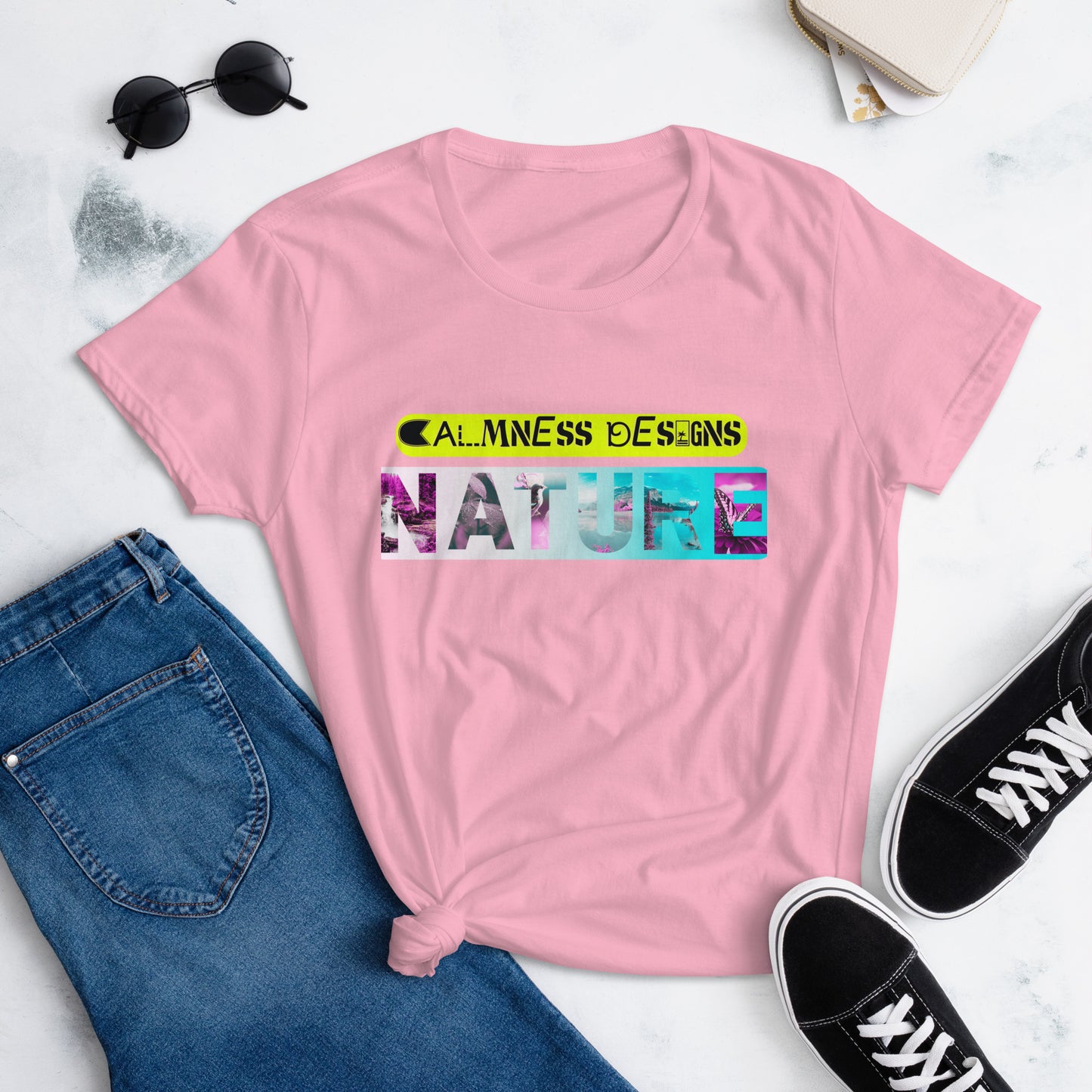 NATURE, Beautiful Scenery and Natural Scenery , Selective Focus, CALMNESS DESIGNS, Creative Designer's, Women's short sleeve t-shirt