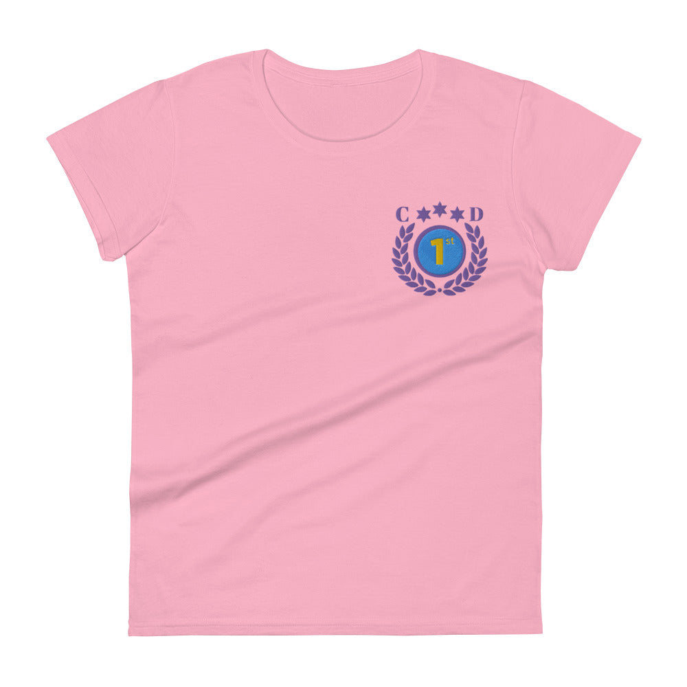Anniversary Wreath Frame, 1st, STARS, CALMNESS DESIGNS, Creative Designer's,Women's short sleeve t-shirt