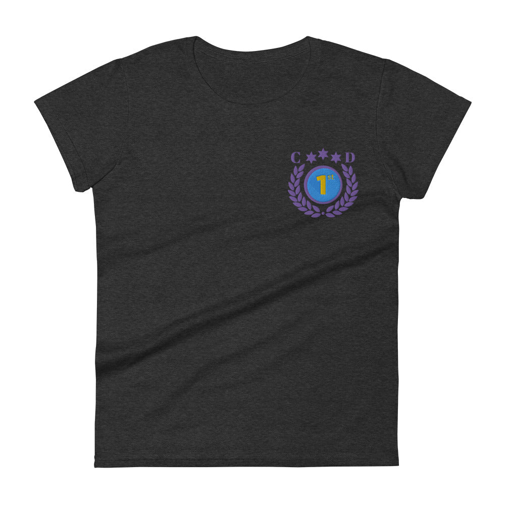 Anniversary Wreath Frame, 1st, STARS, CALMNESS DESIGNS, Creative Designer's,Women's short sleeve t-shirt